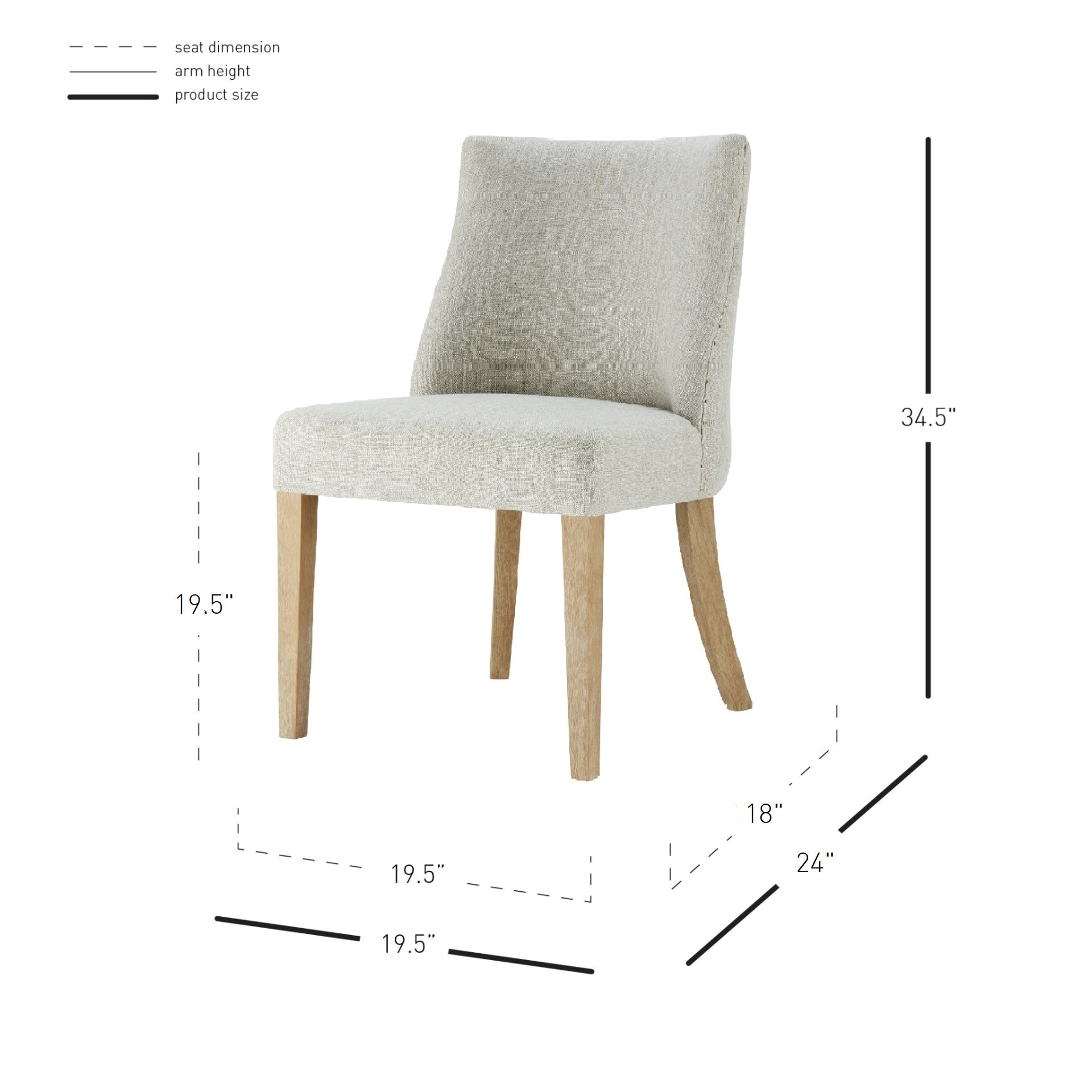 New Paris Fabric Dining Side Chair (Set of 2) - What A Room