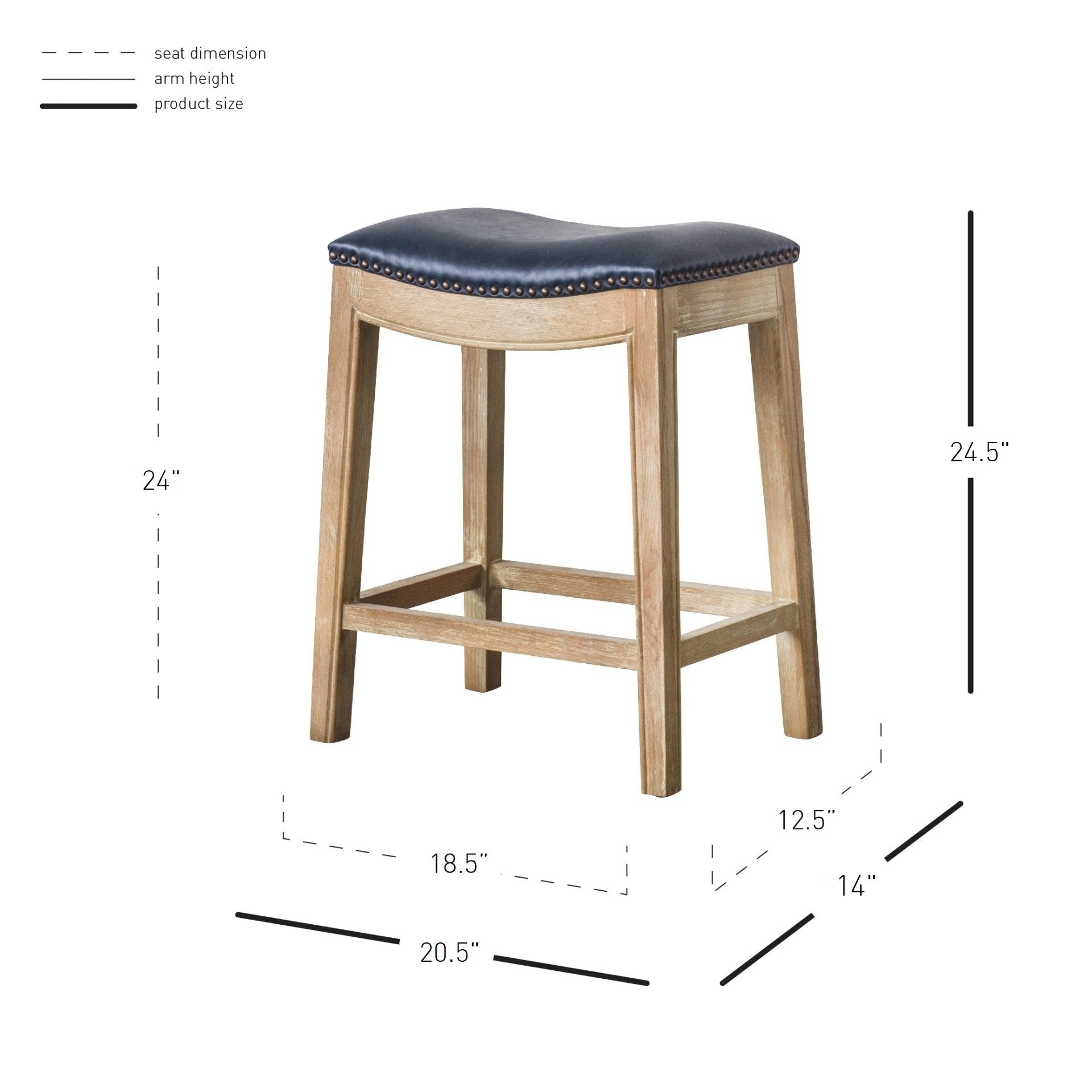 Elmo Bonded Leather Counter Stool - What A Room