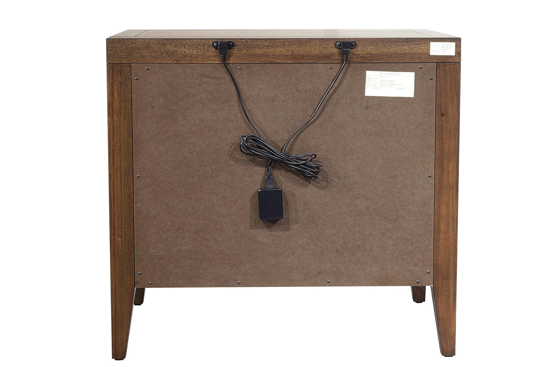 Boracay Two Drawer USB Charging Nightstand in Wild Oats Brown - What A Room