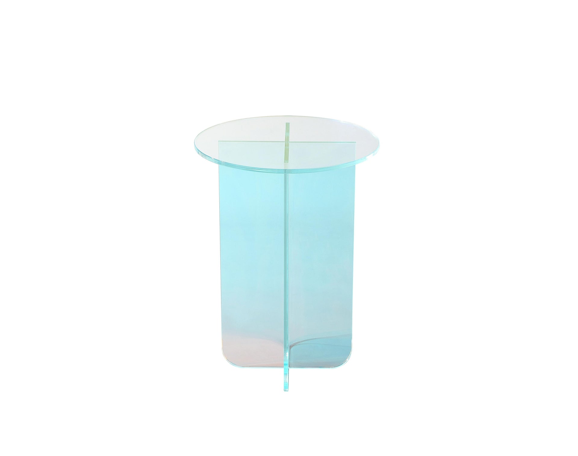 Fomo Small End Table in Iridescent Glass - What A Room