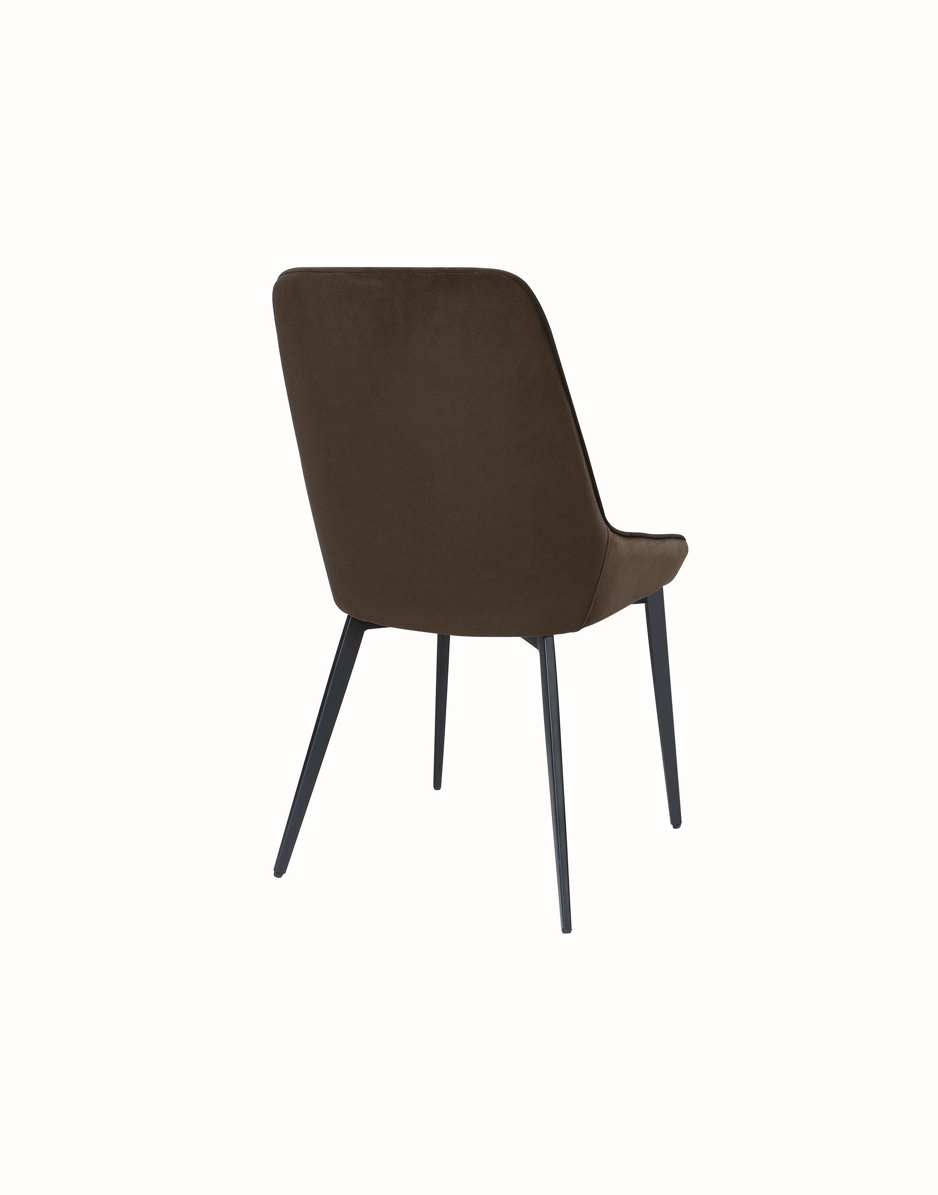 Lucia Metal Leg Upholstered Dining Chair in Penny Velvet and Gunmetal (Set of 2) - What A Room