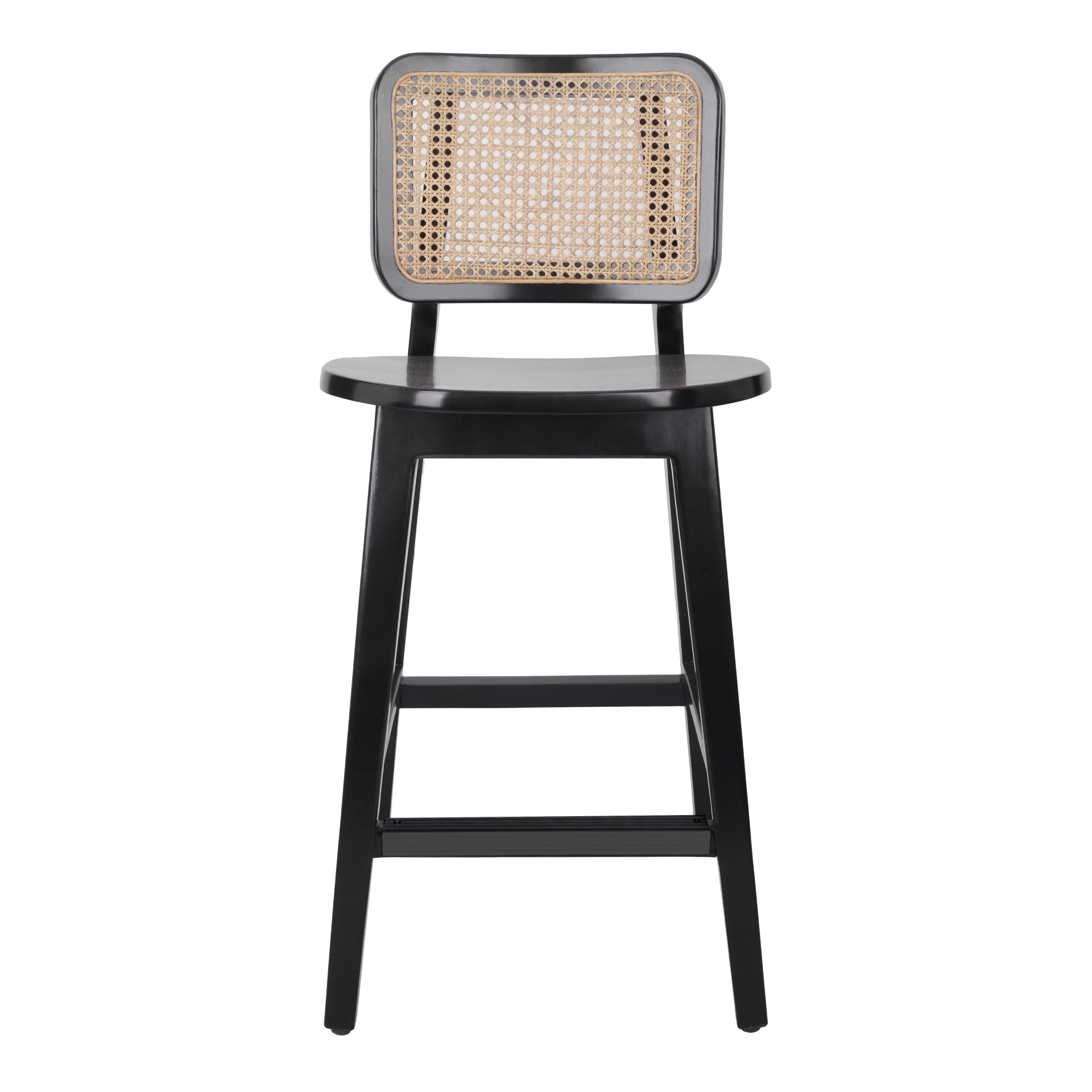 Maury Wood Counter Stool w/ Rattan - What A Room