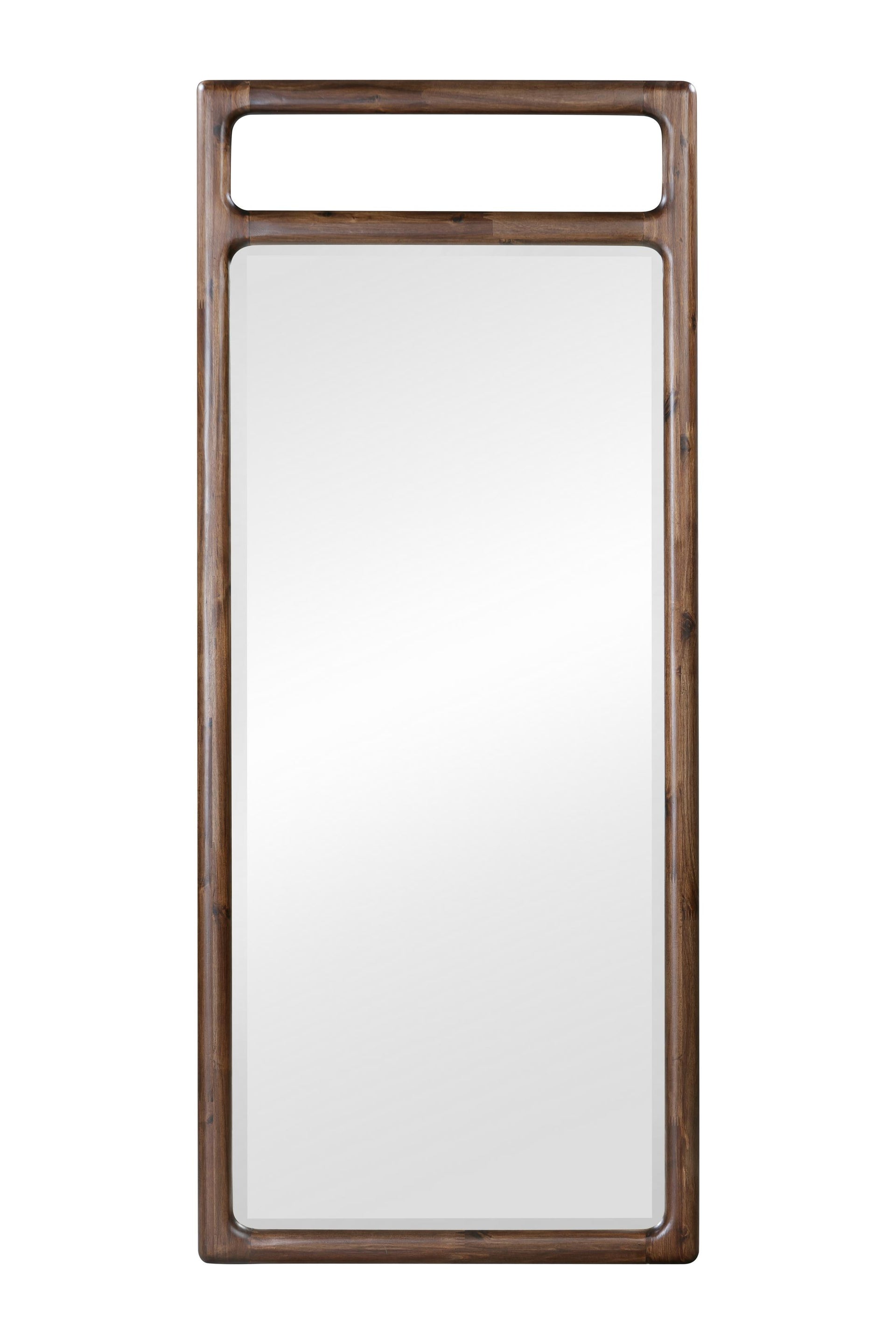 Sol Beveled Glass Floor Mirror in Brown Spce - What A Room