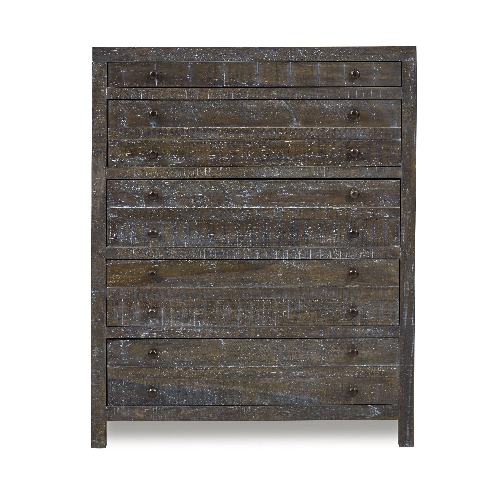 Townsend Solid Wood Five Drawer Chest in Gunmetal - What A Room