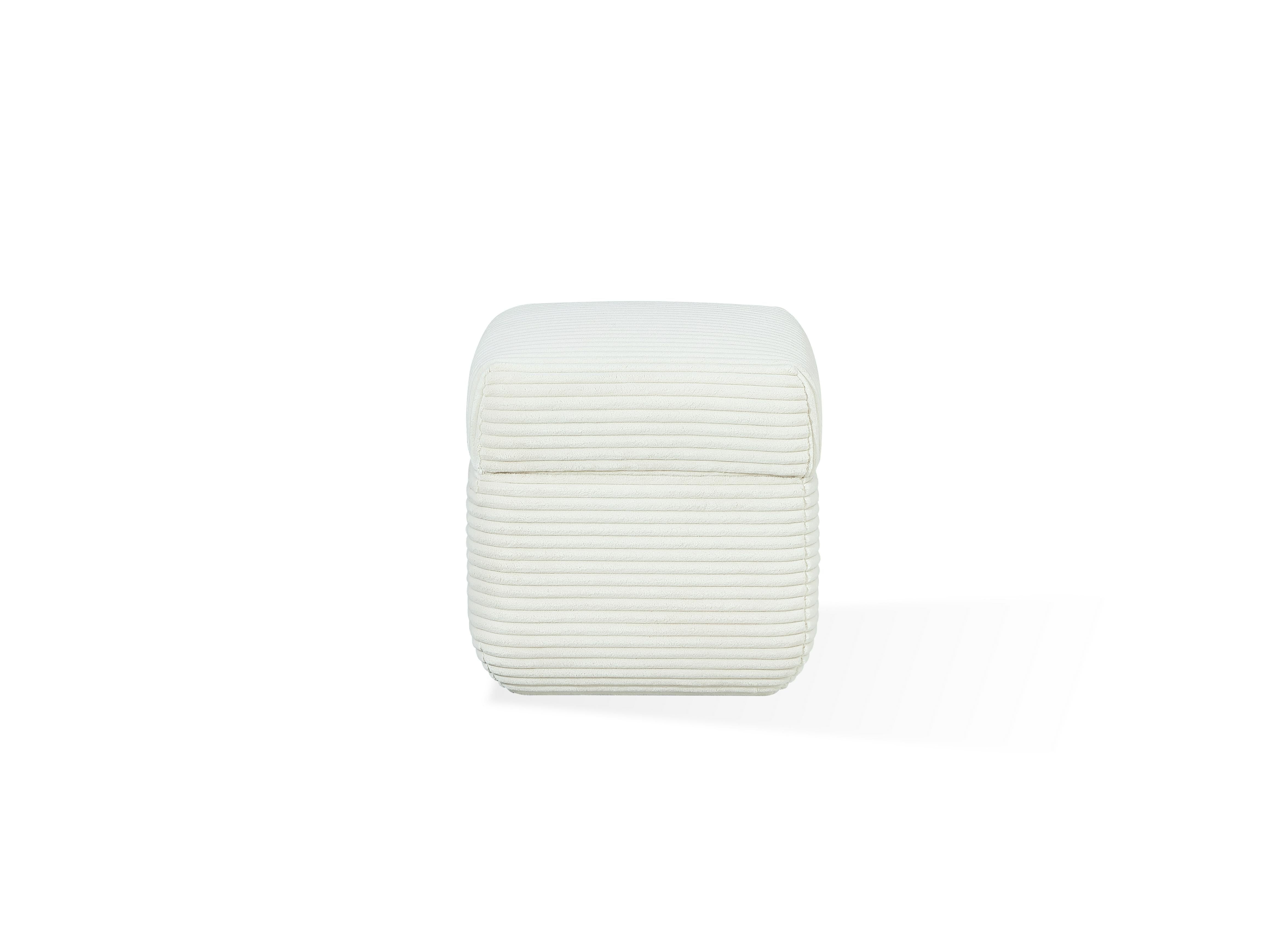 Wisteria Upholstered Storage Ottoman in Frosty Corduroy - What A Room