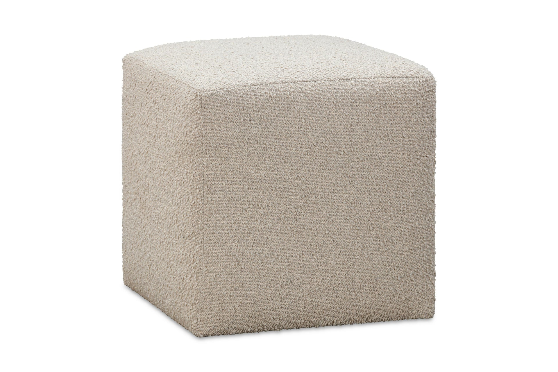 Liv Fully Upholstered Dining Ottoman in Brun Boucle - What A Room