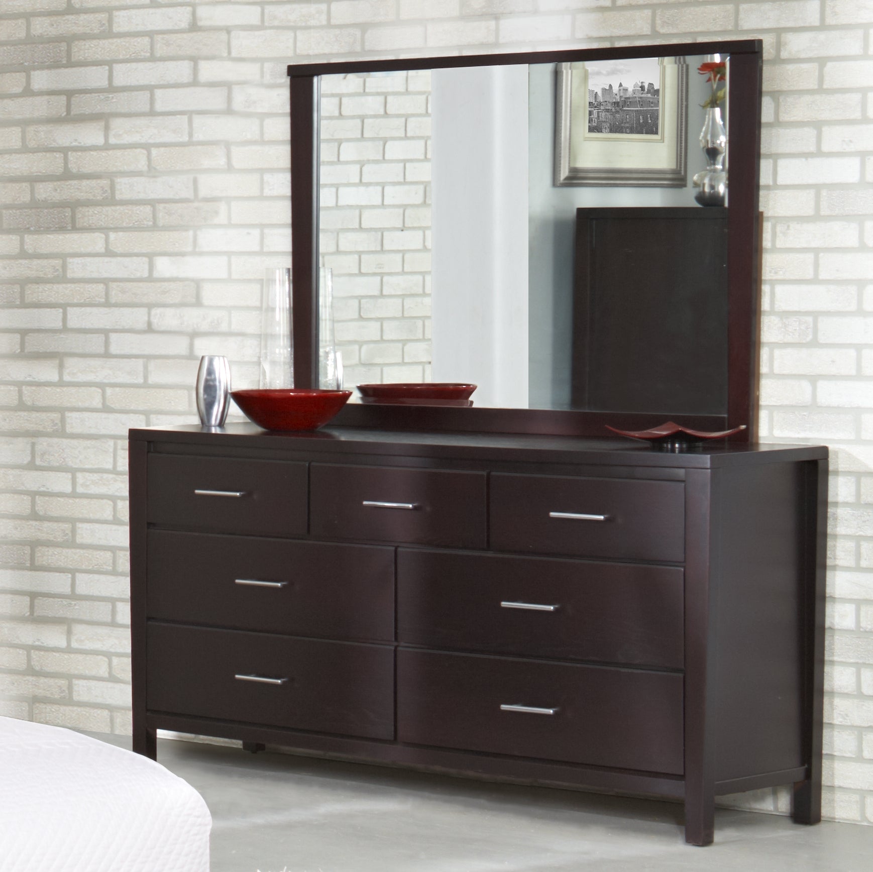 Nevis Seven Drawer Dresser in Espresso - What A Room