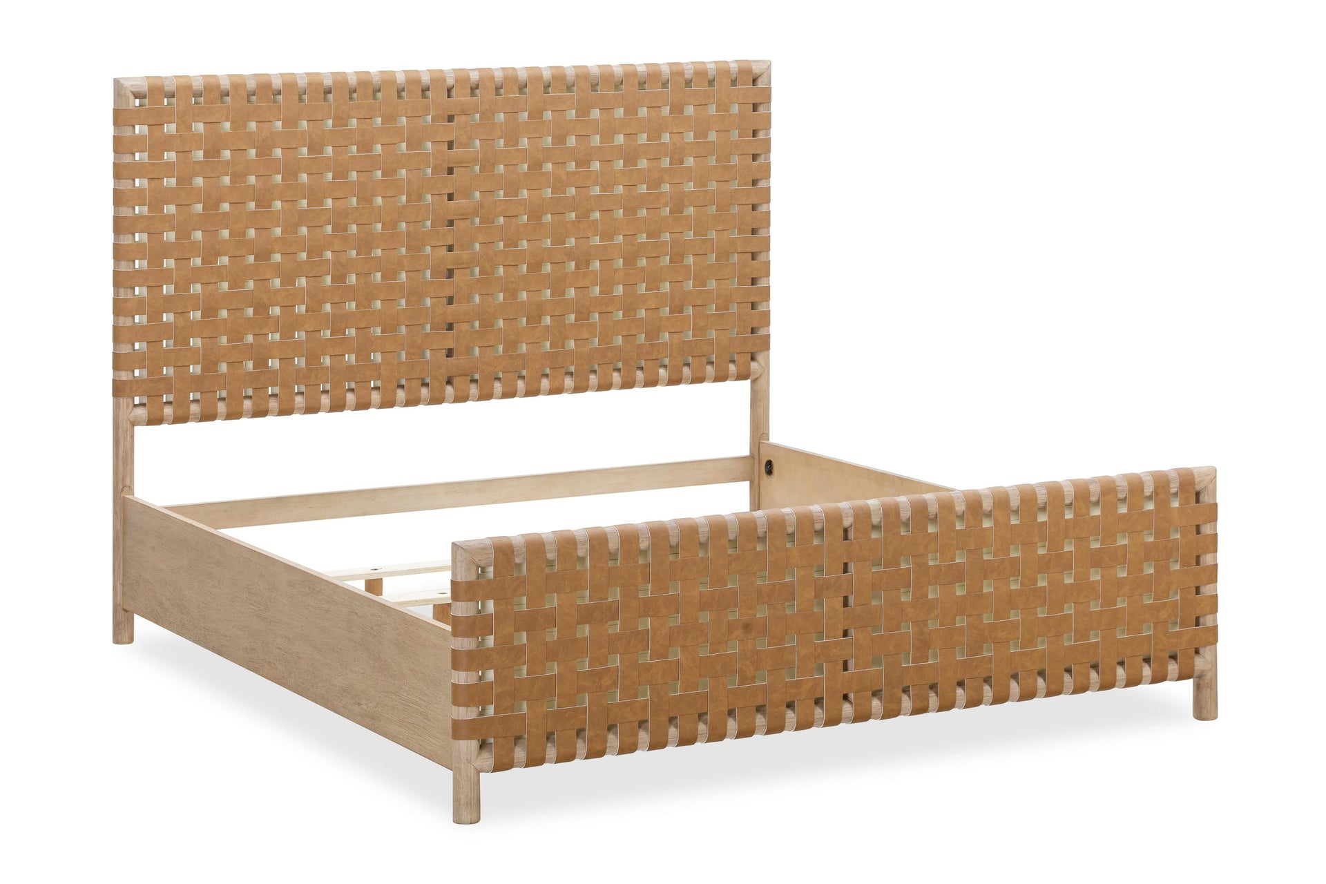 Dorsey Woven Panel Bed in Granola and Ginger - What A Room