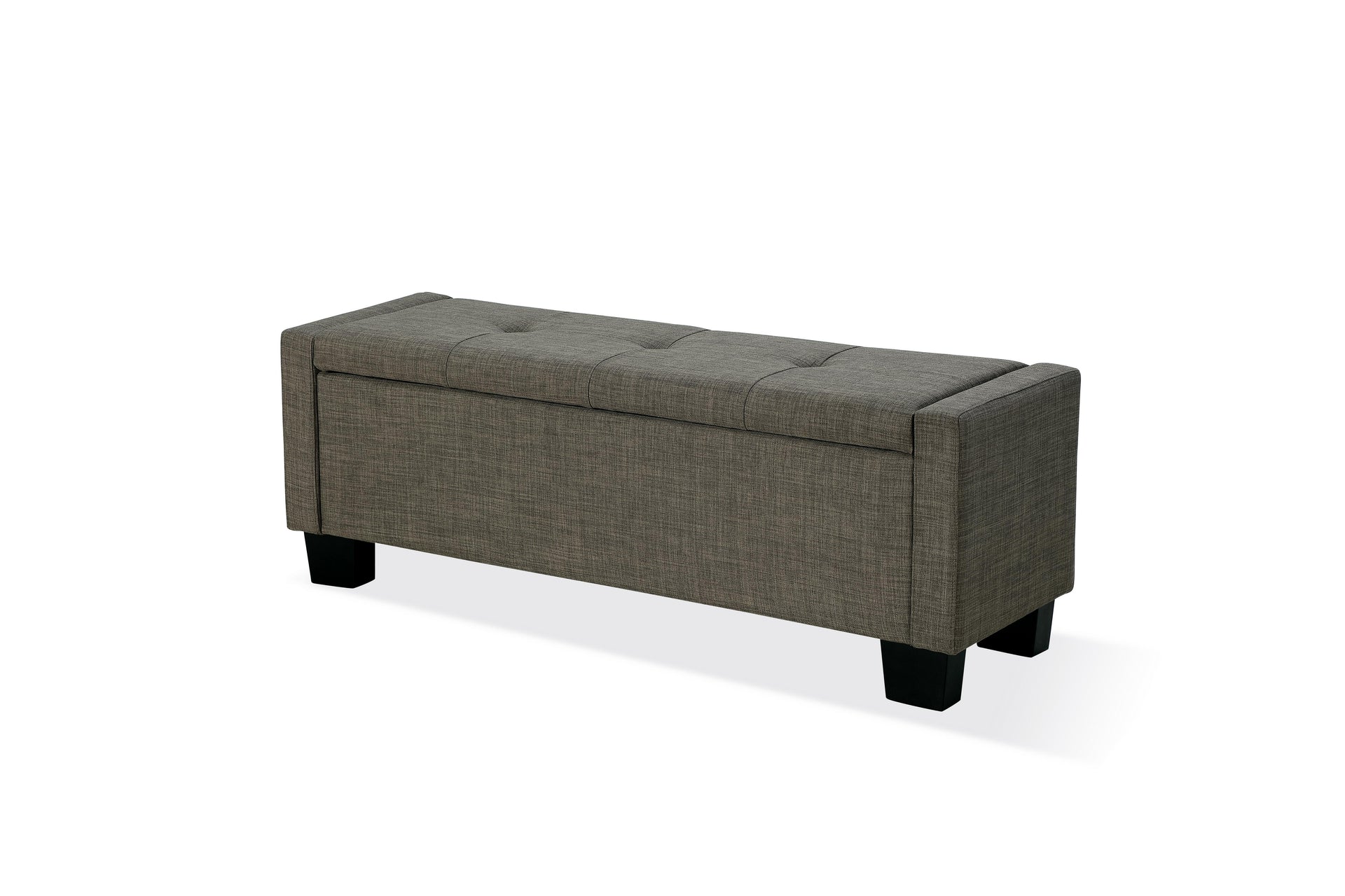 Madeleine Tufted Storage Bench in Dolphin Linen - What A Room