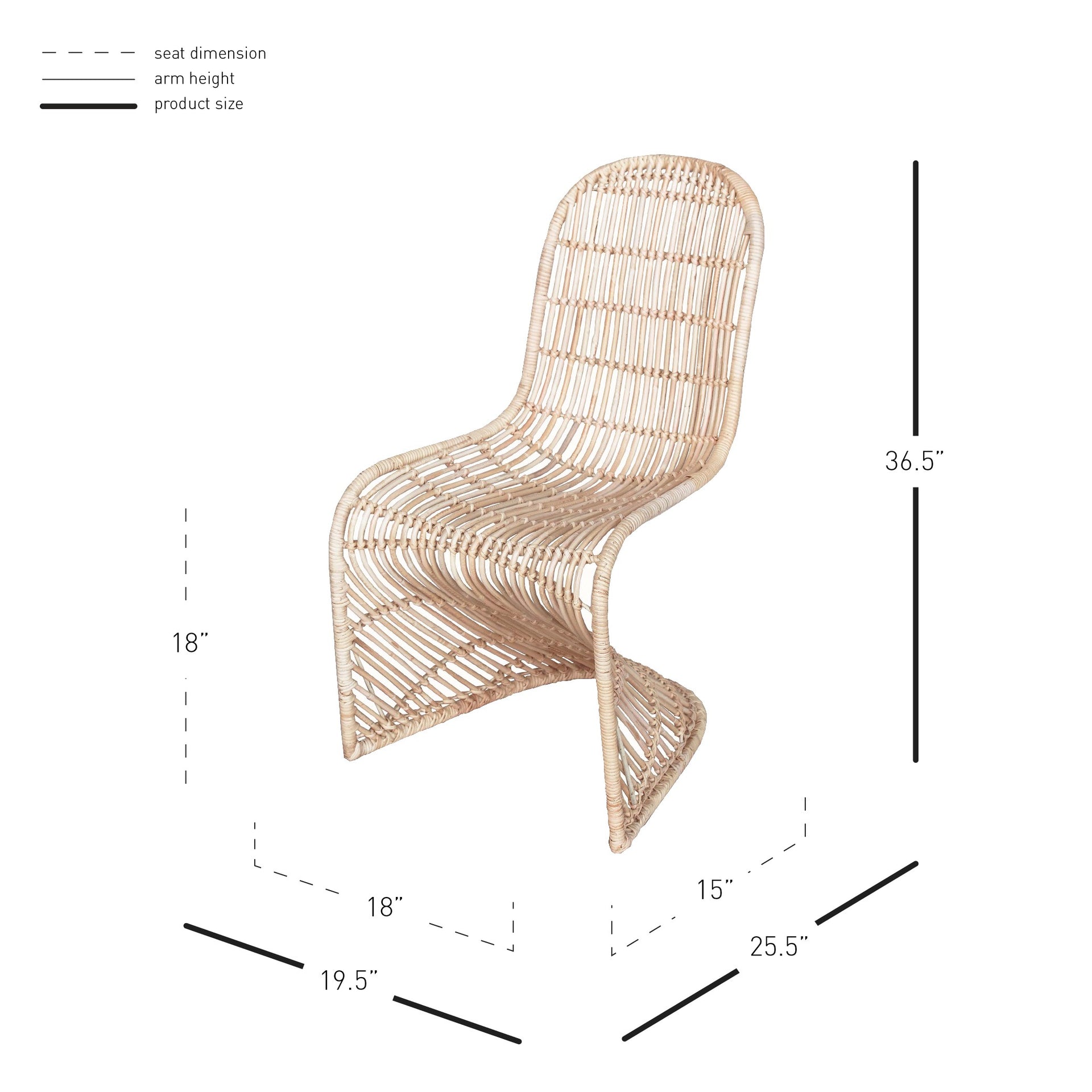 Groovy Rattan Dining Side Chair - What A Room