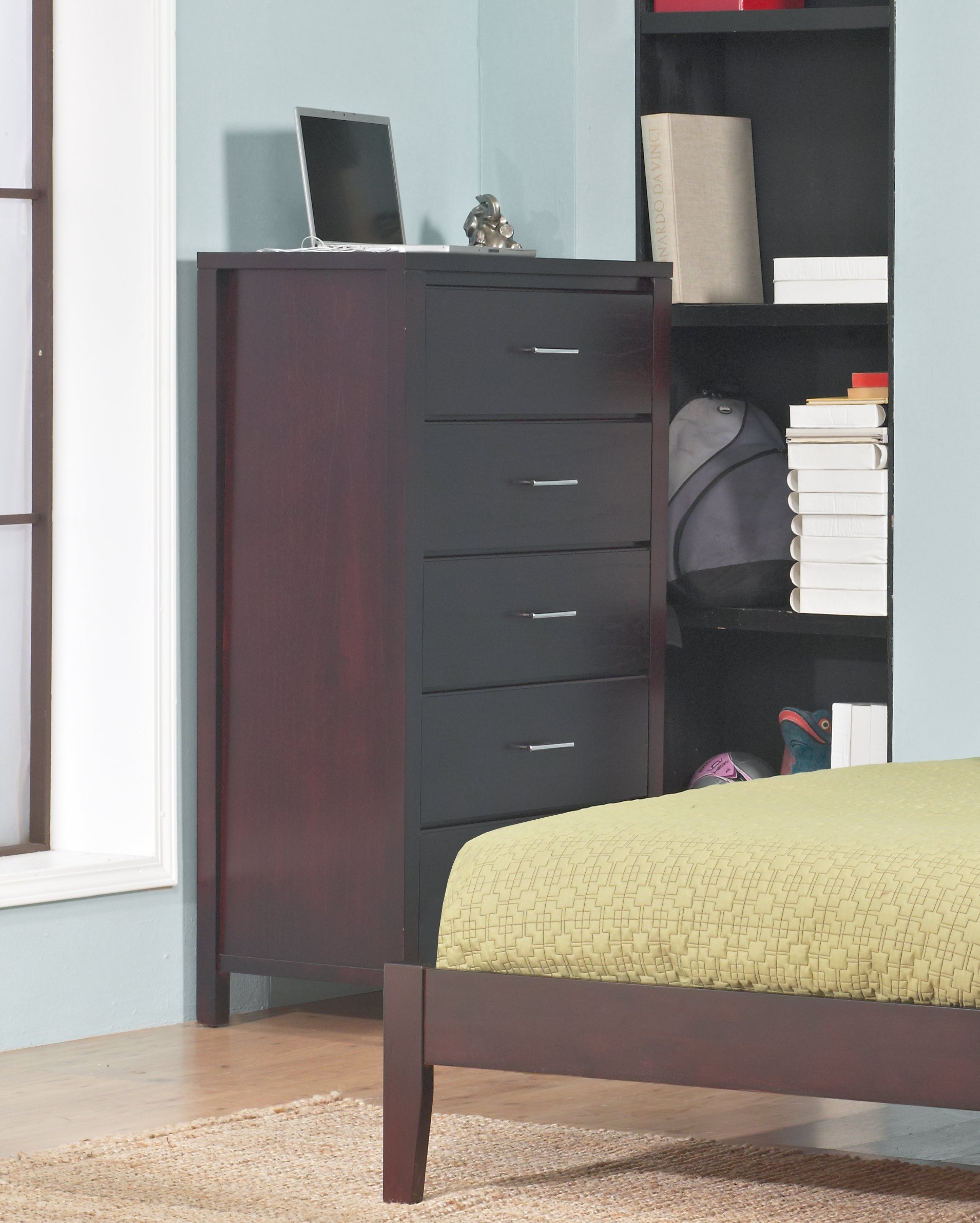 Nevis Five Drawer Chest in Espresso - What A Room