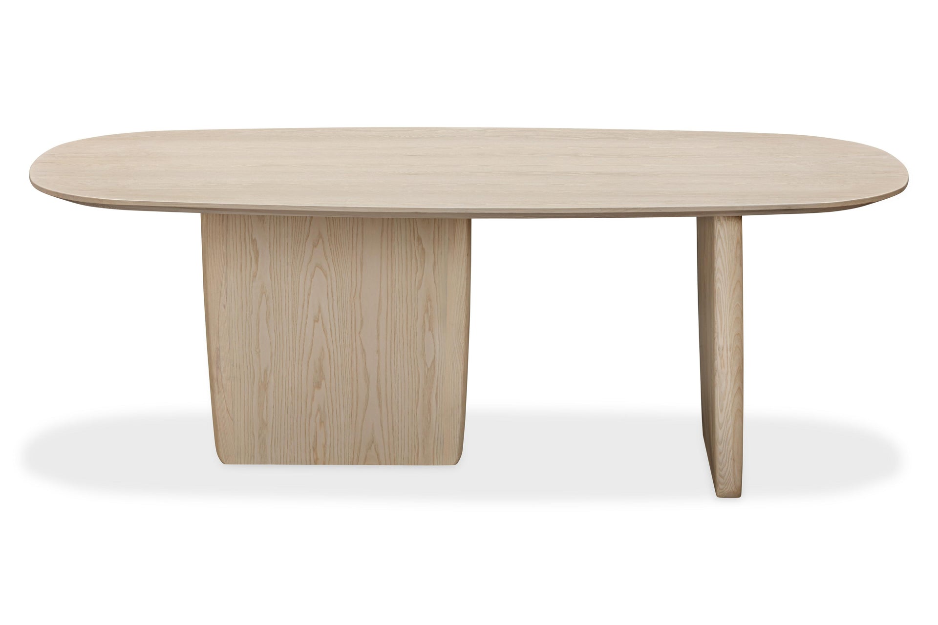 Liv Ash Wood Oval Dining Table in White Sand - What A Room