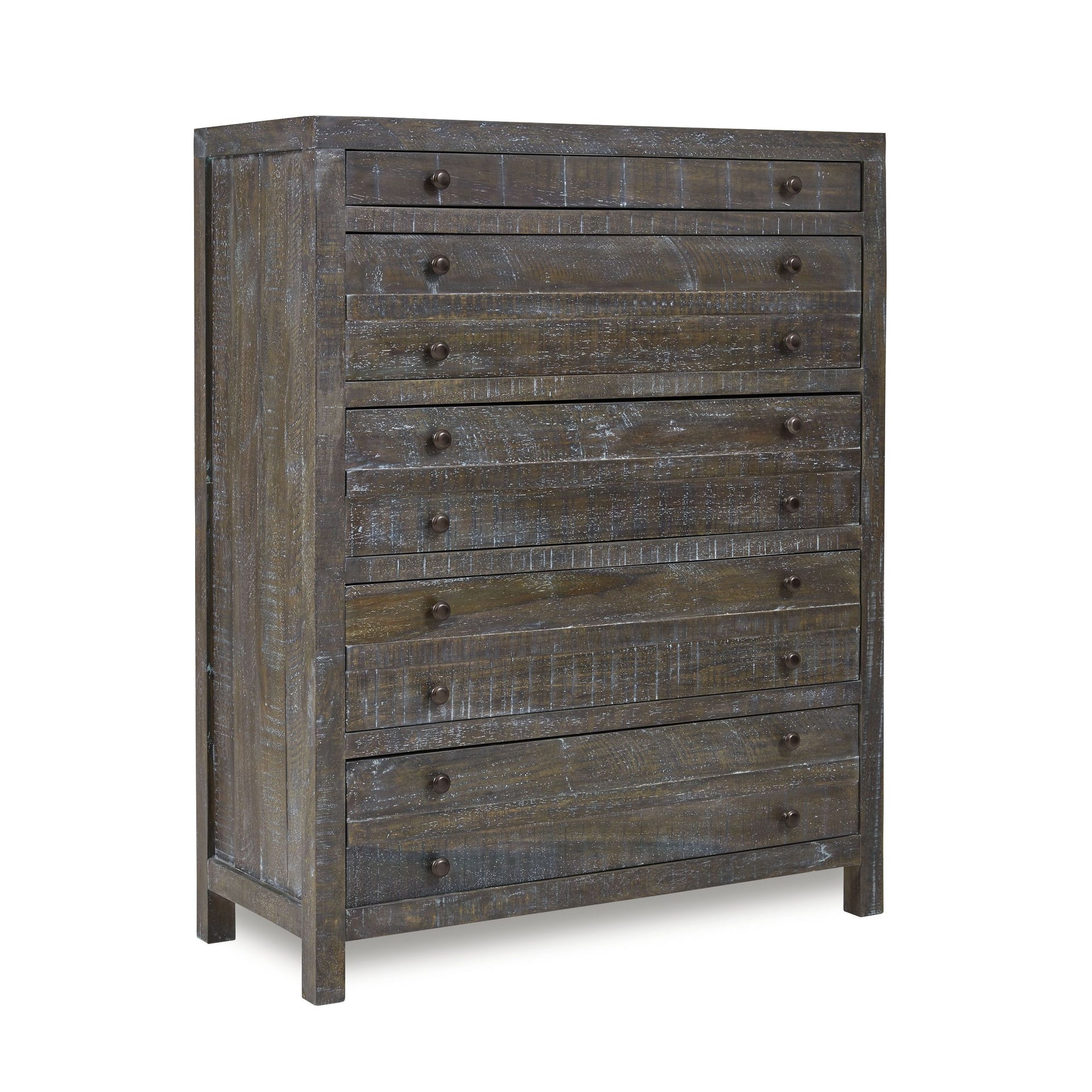 Townsend Solid Wood Five Drawer Chest in Gunmetal - What A Room