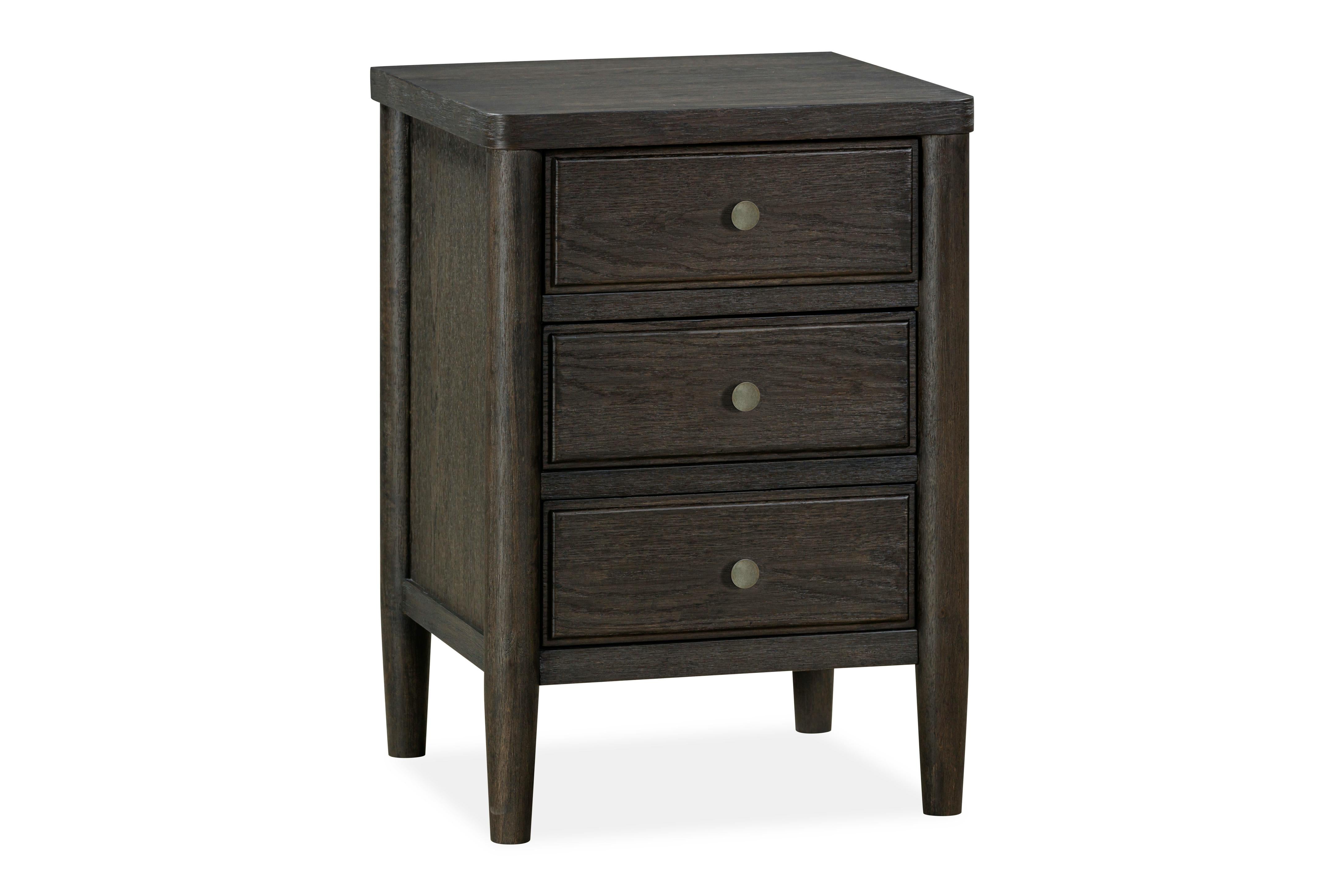 Rockport Three Drawer Small Nightstand in Yin - What A Room