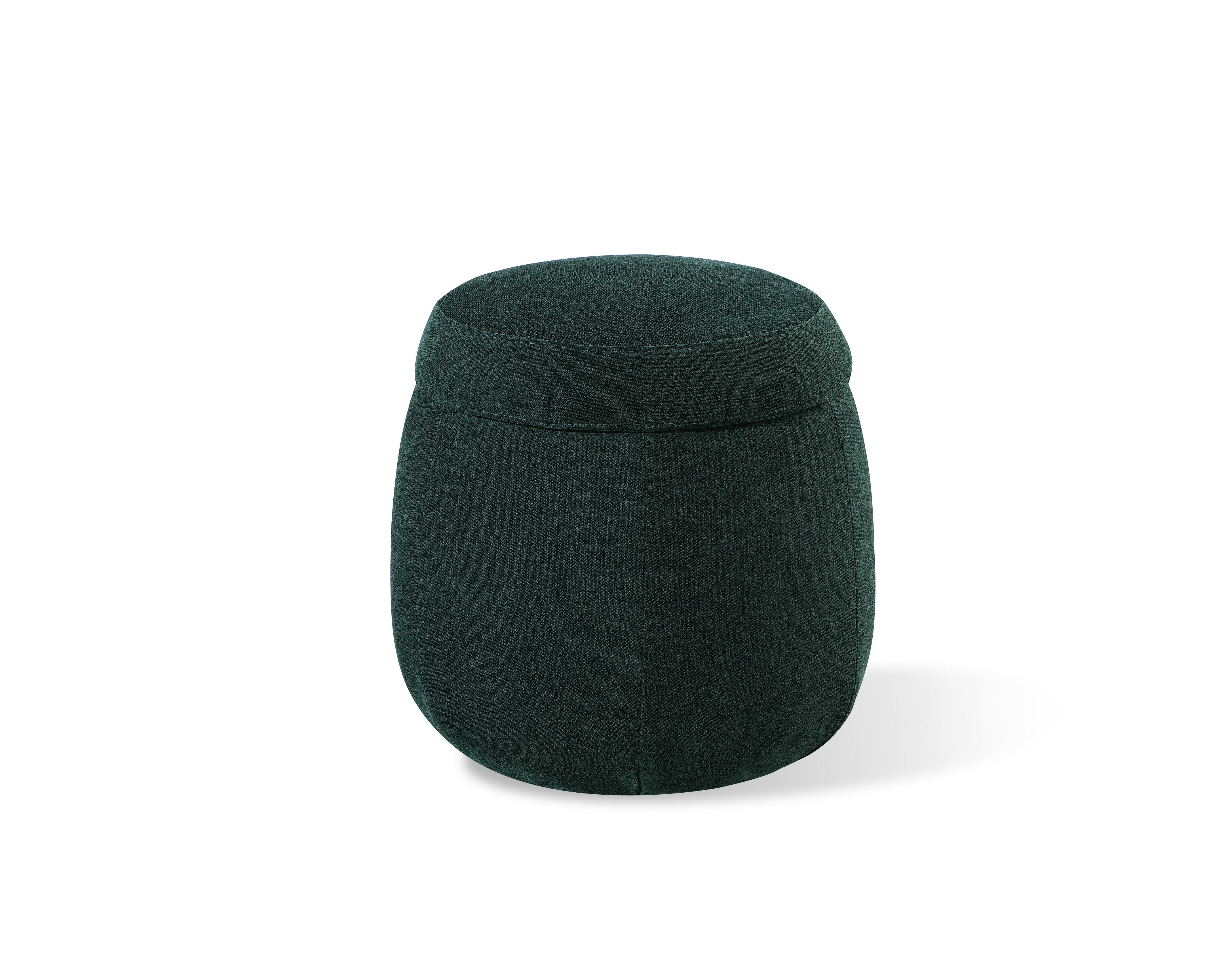 Flex Upholstered Ottoman in Emerald Chenille - What A Room
