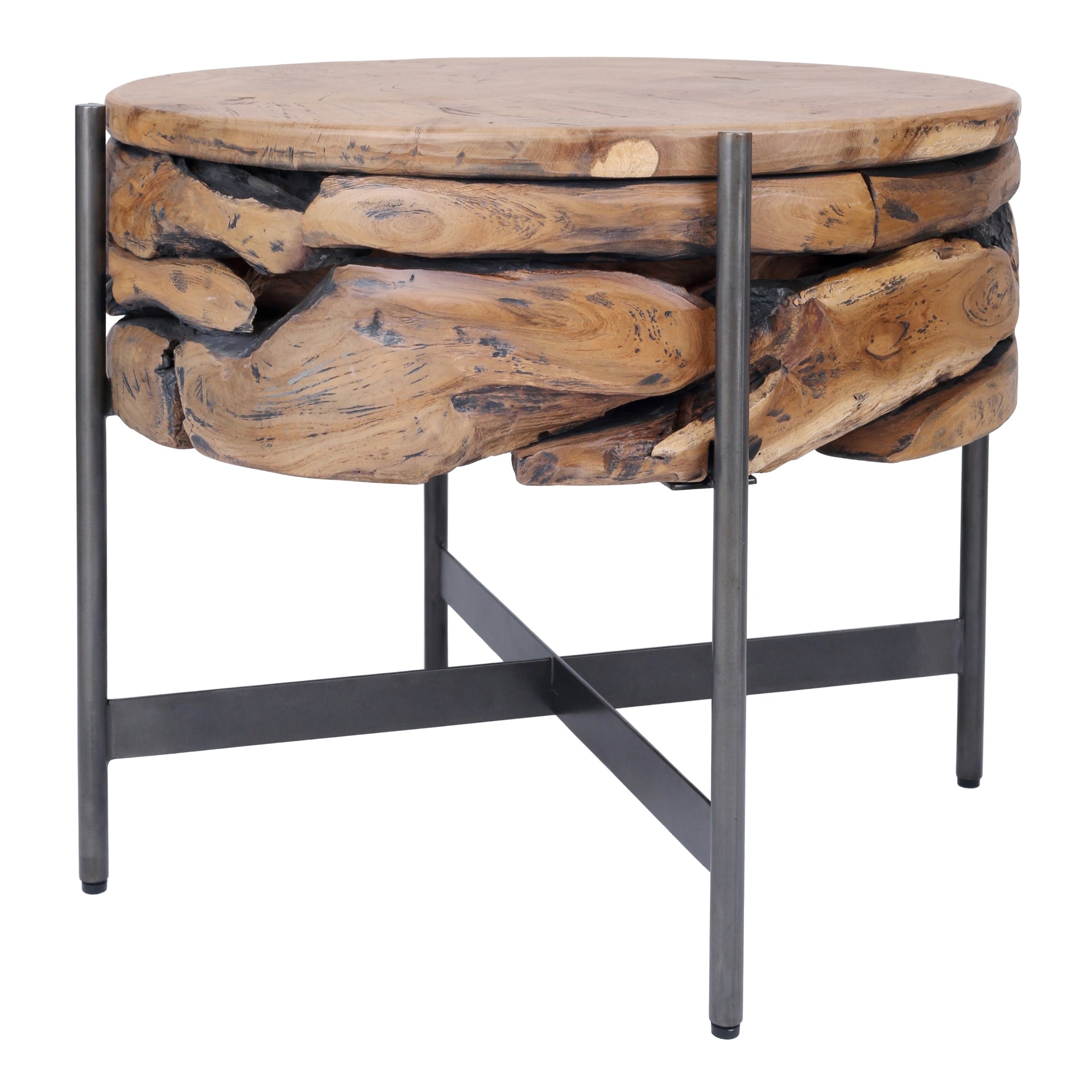 Bardo Reclaimed Teak Side/ End Table - What A Room