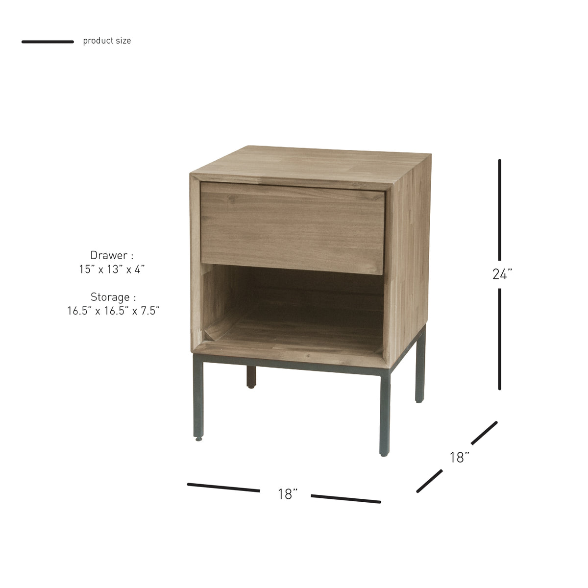 Hathaway Night Stand/ Side Table - What A Room
