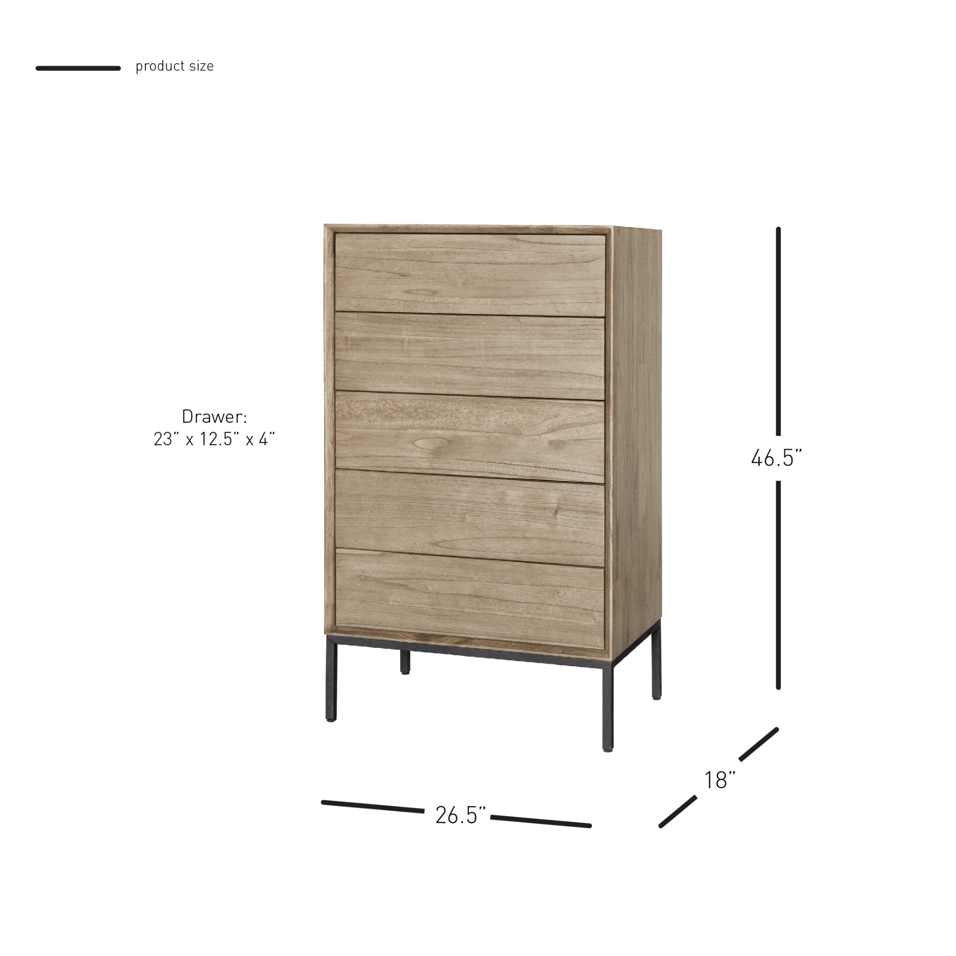 Hathaway Chest 5 Drawers - What A Room