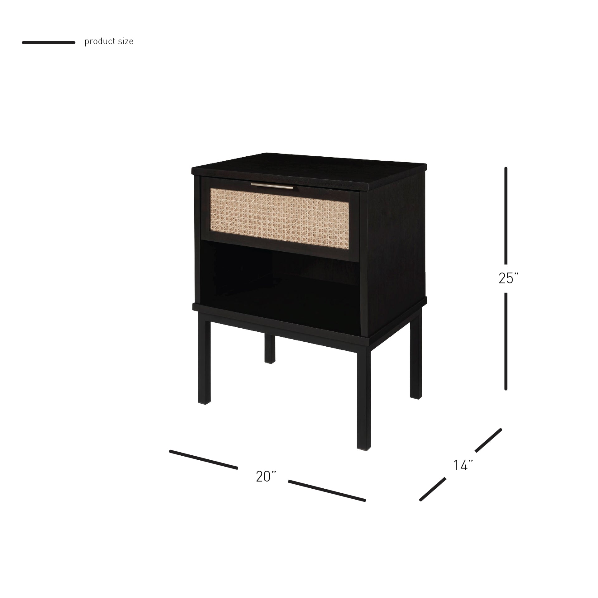 Caine Rattan Night Stand/ Side Table - What A Room