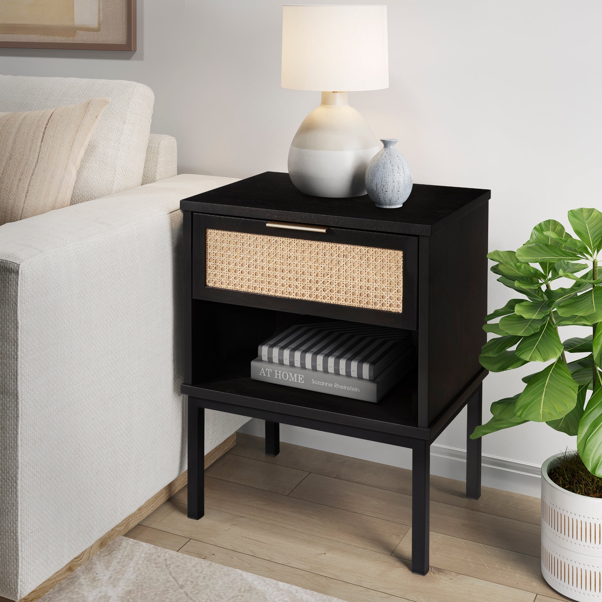 Caine Rattan Night Stand/ Side Table - What A Room