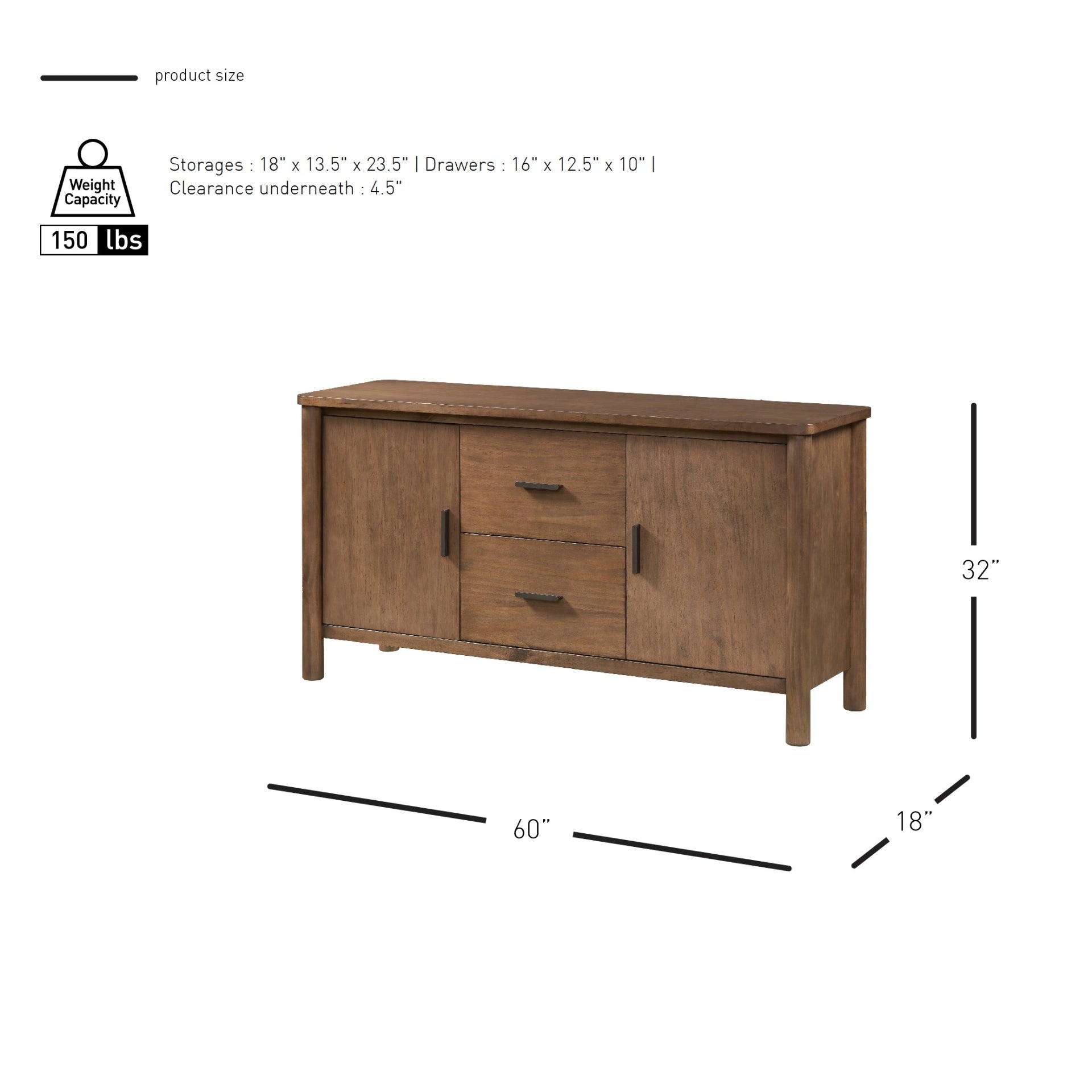 Bloomfield Sideboard 2 Drawers + 2 Doors - What A Room
