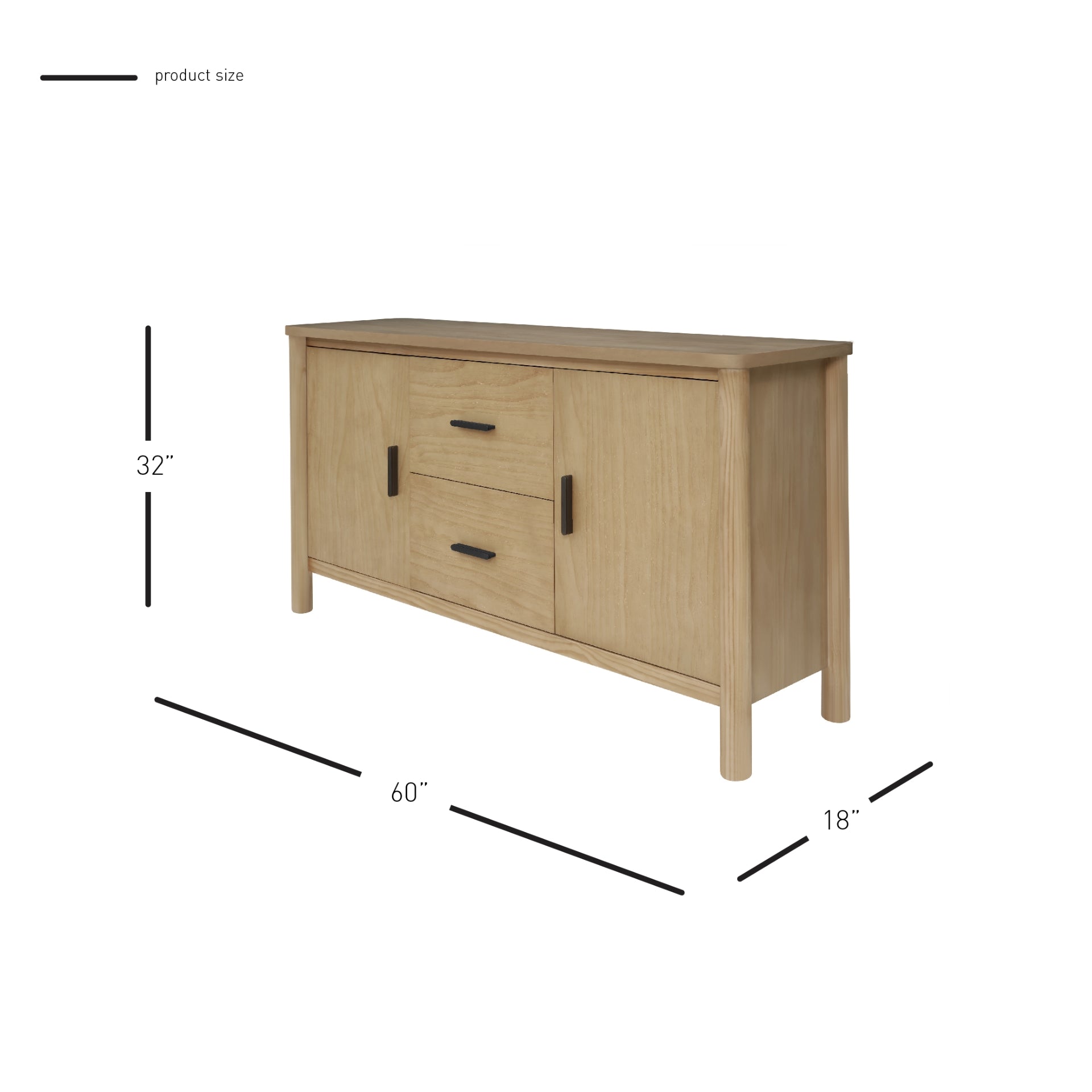 Bloomfield Sideboard 2 Drawers + 2 Doors - What A Room