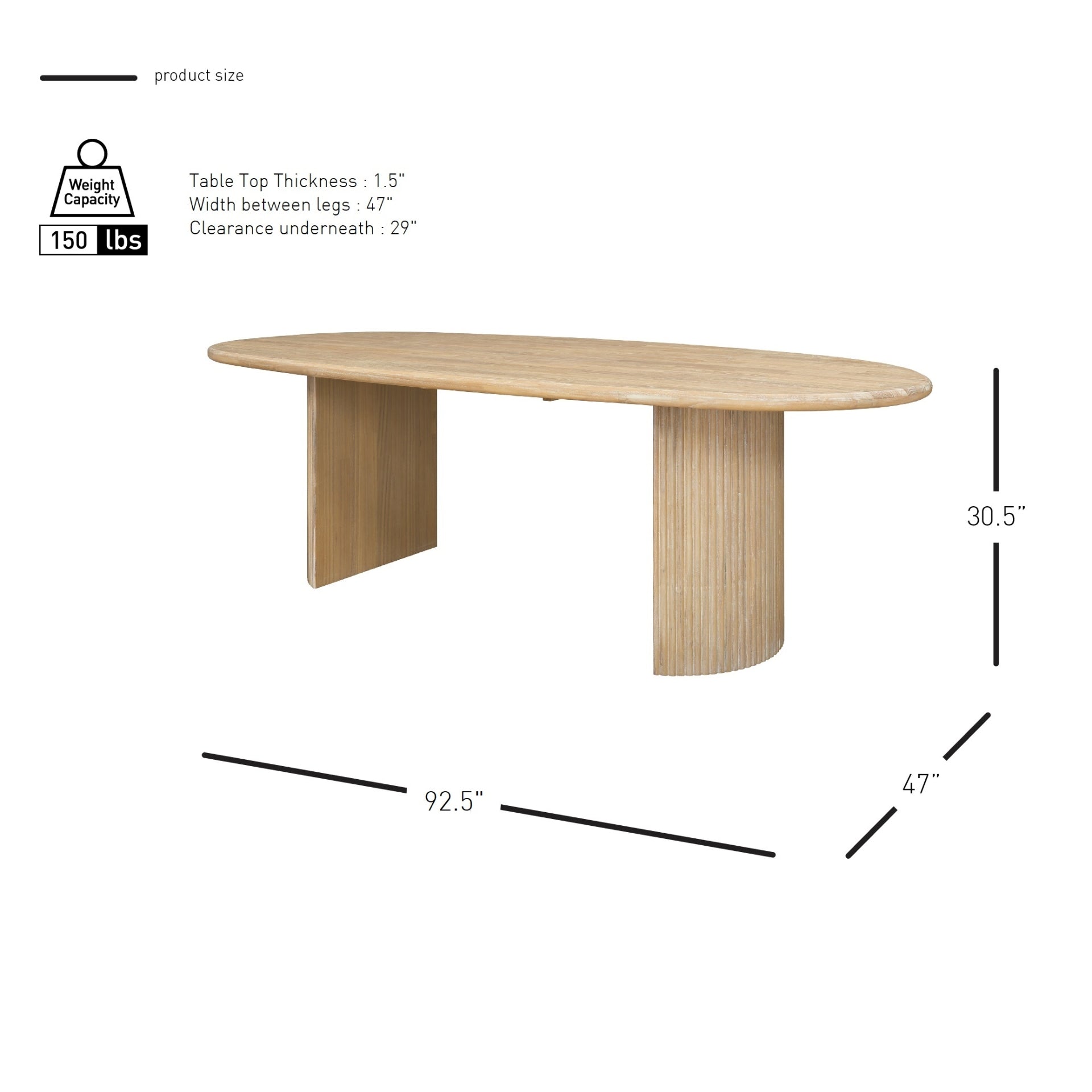 Aniston 92.5" Oval Dining Table - What A Room
