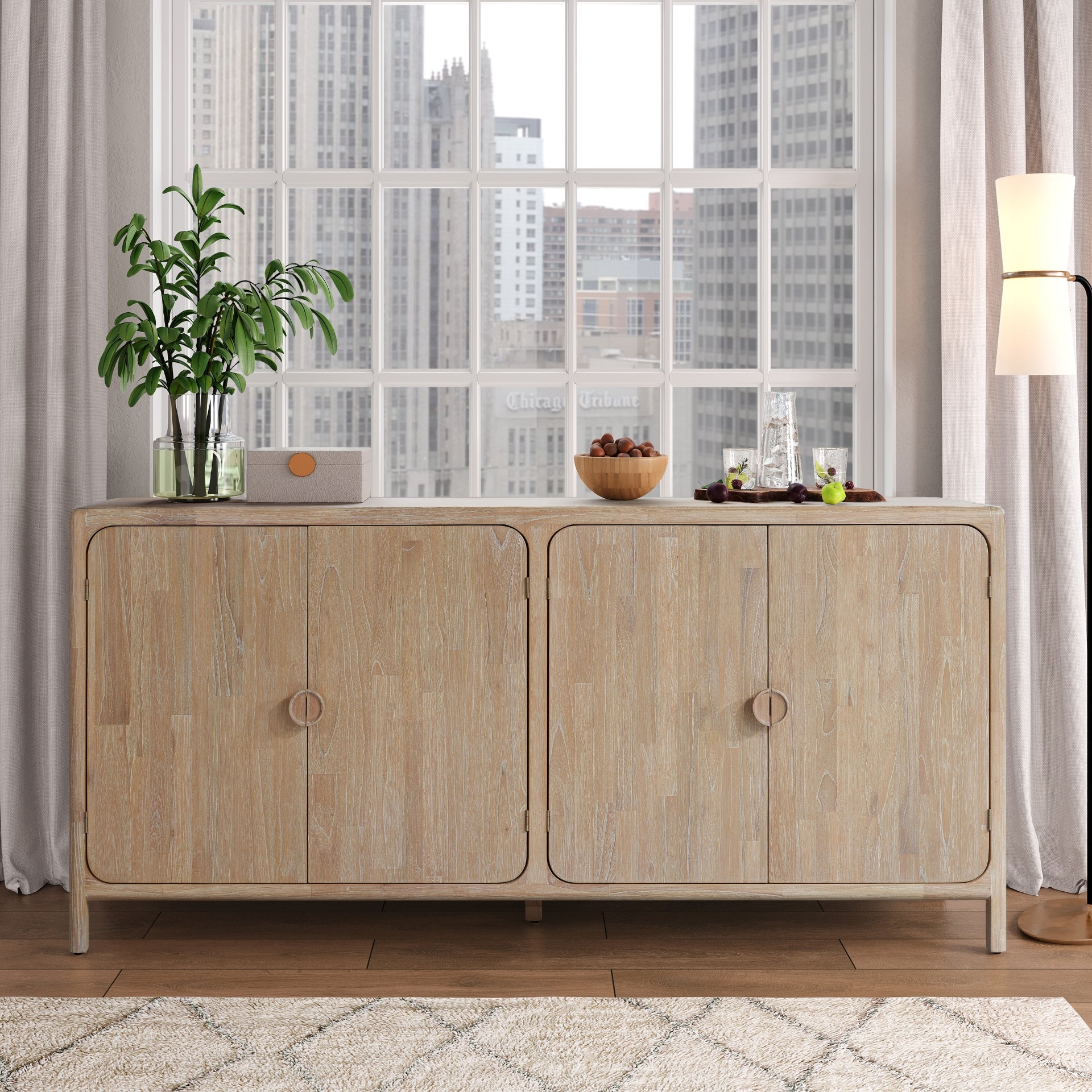 Hansville Sideboard  4 Doors w/ 2 Inner Drawers - What A Room