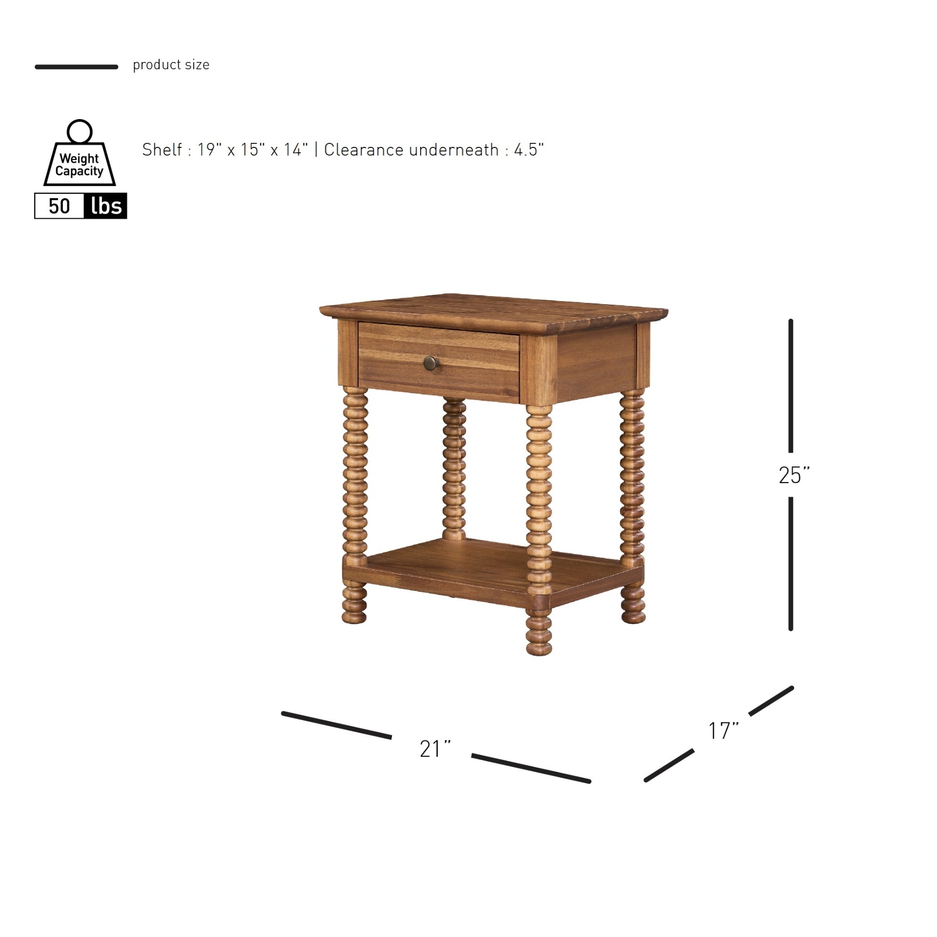 Azella Nighstand/Side Table - What A Room