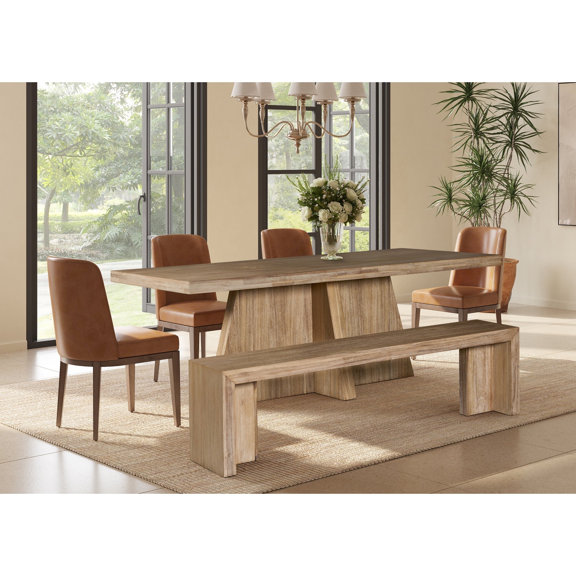 Zerano 84" Dining Table Cross Legs - What A Room