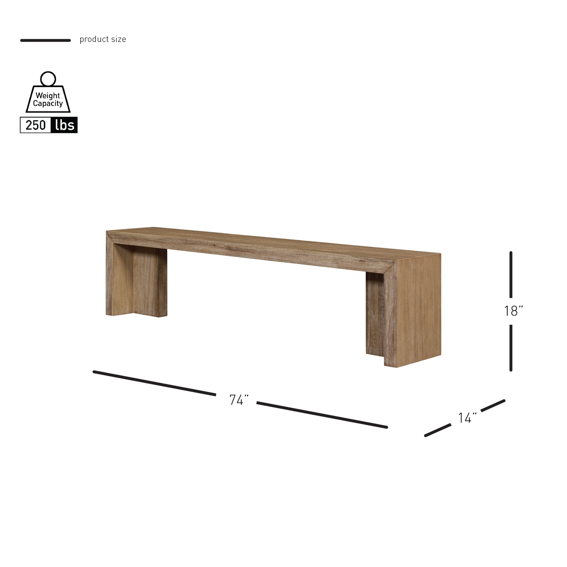 Zerano 74" Bench - What A Room