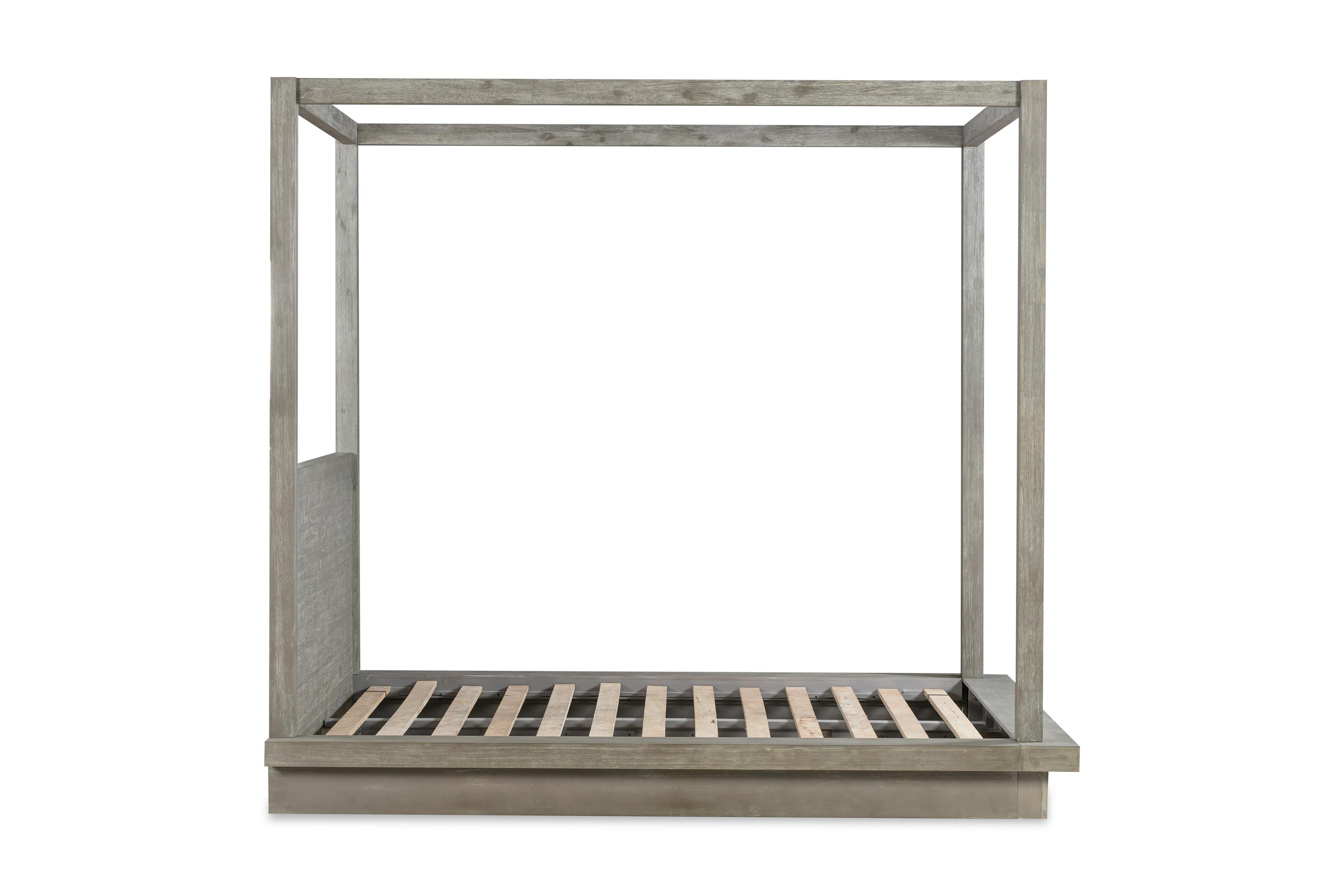 Melbourne Wood Canopy Bed in Mineral - What A Room