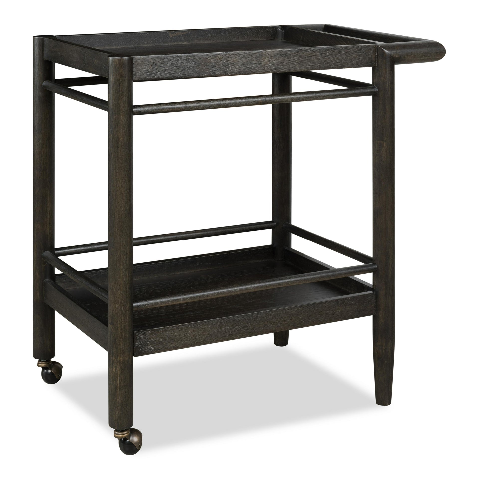 Rockport Two Shelf Rolling Bar Cart in Yin - What A Room