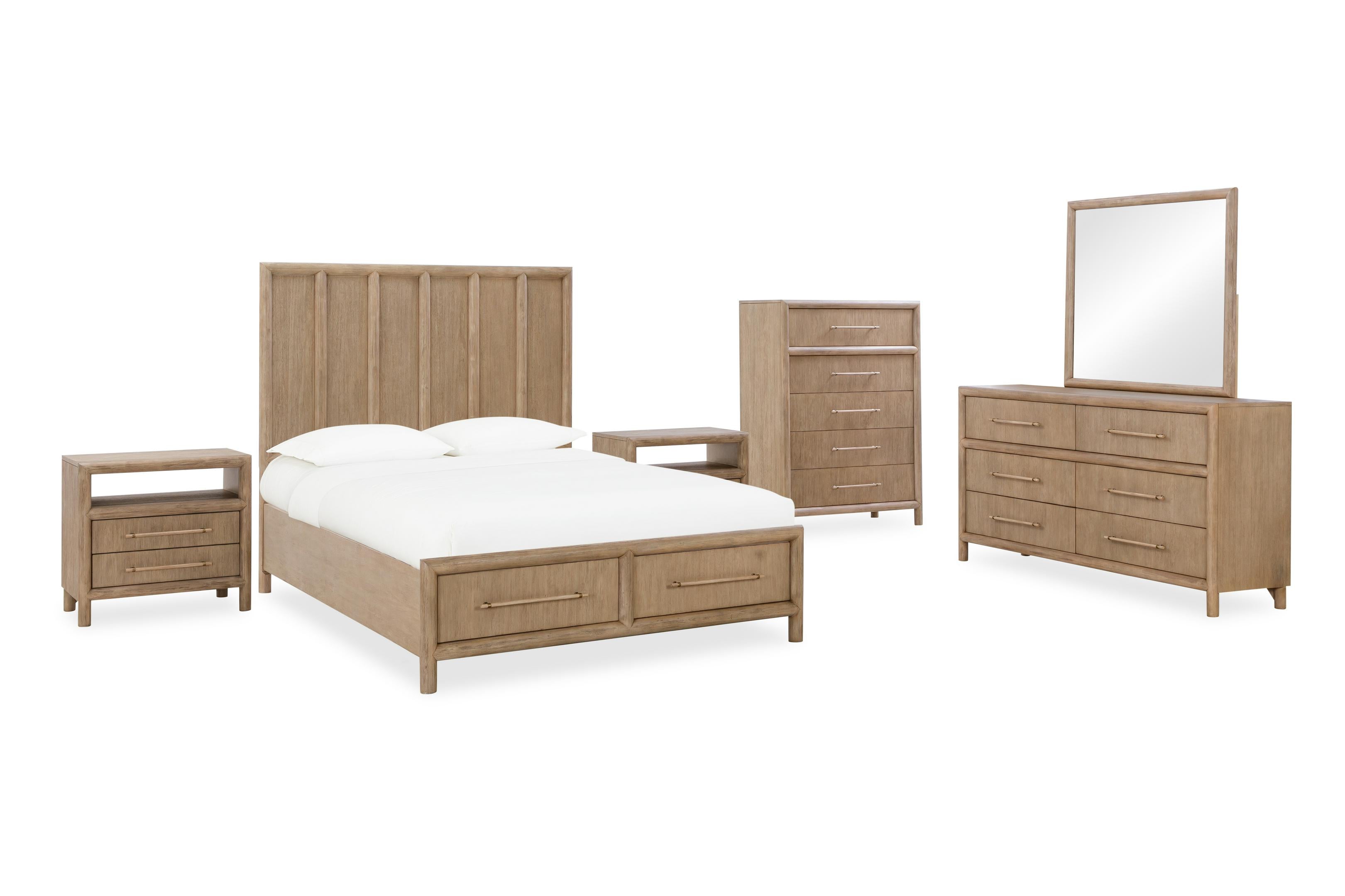 Dorsey Wooden Two Drawer Storage Bed in Granola - What A Room