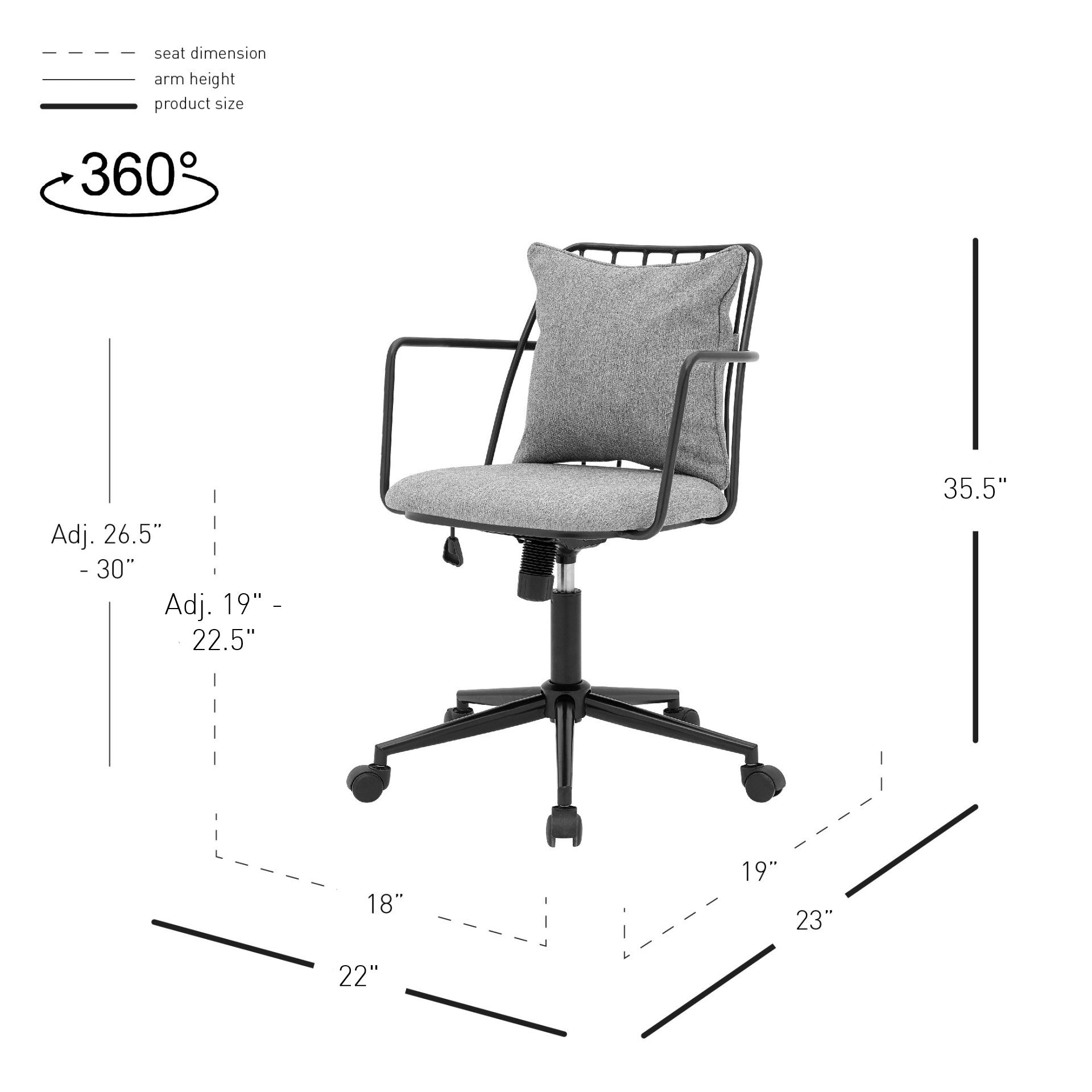 Edison Fabric Office Chair - What A Room
