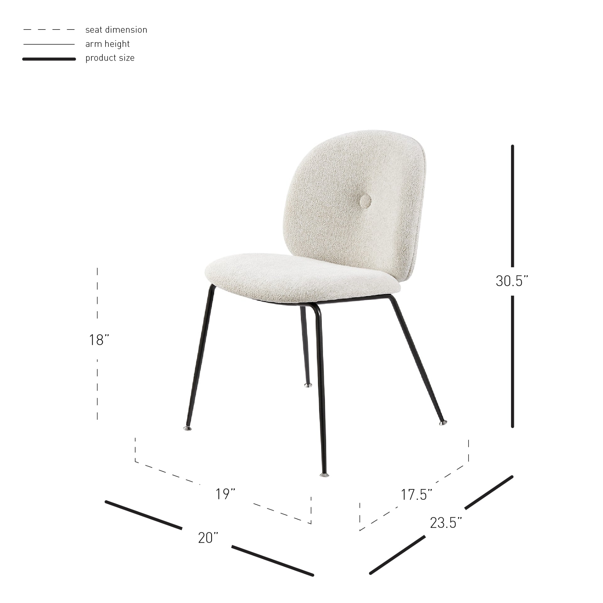 Nisha Fabric Dining Side Chair - What A Room