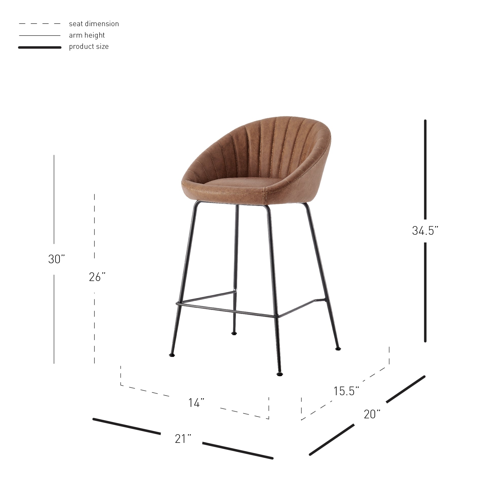 Watson Counter Stool (Set of 2) - What A Room