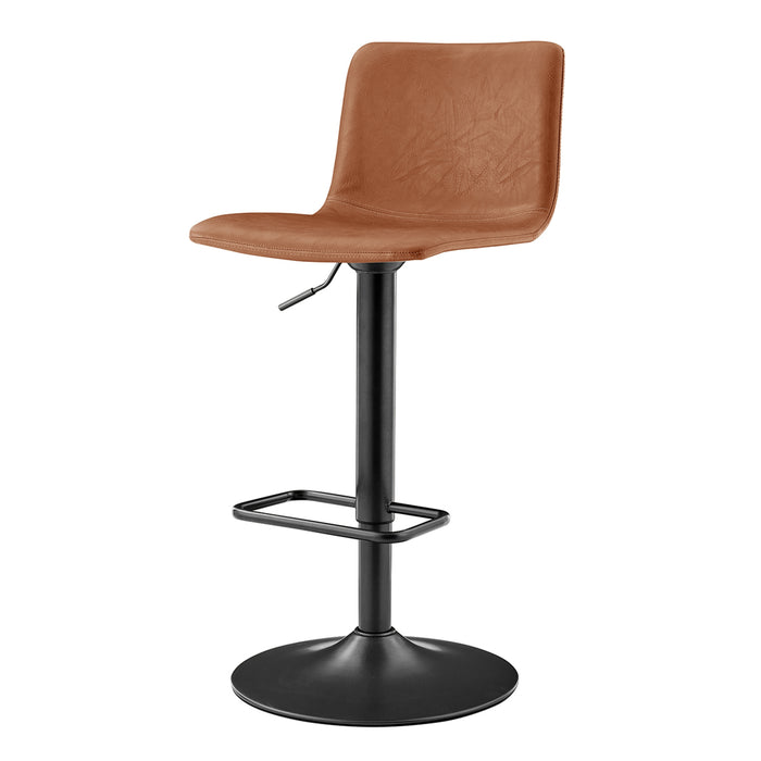 Bruce Faux Leather Gaslift Bar Swivel Stool (Set of 2) - What A Room