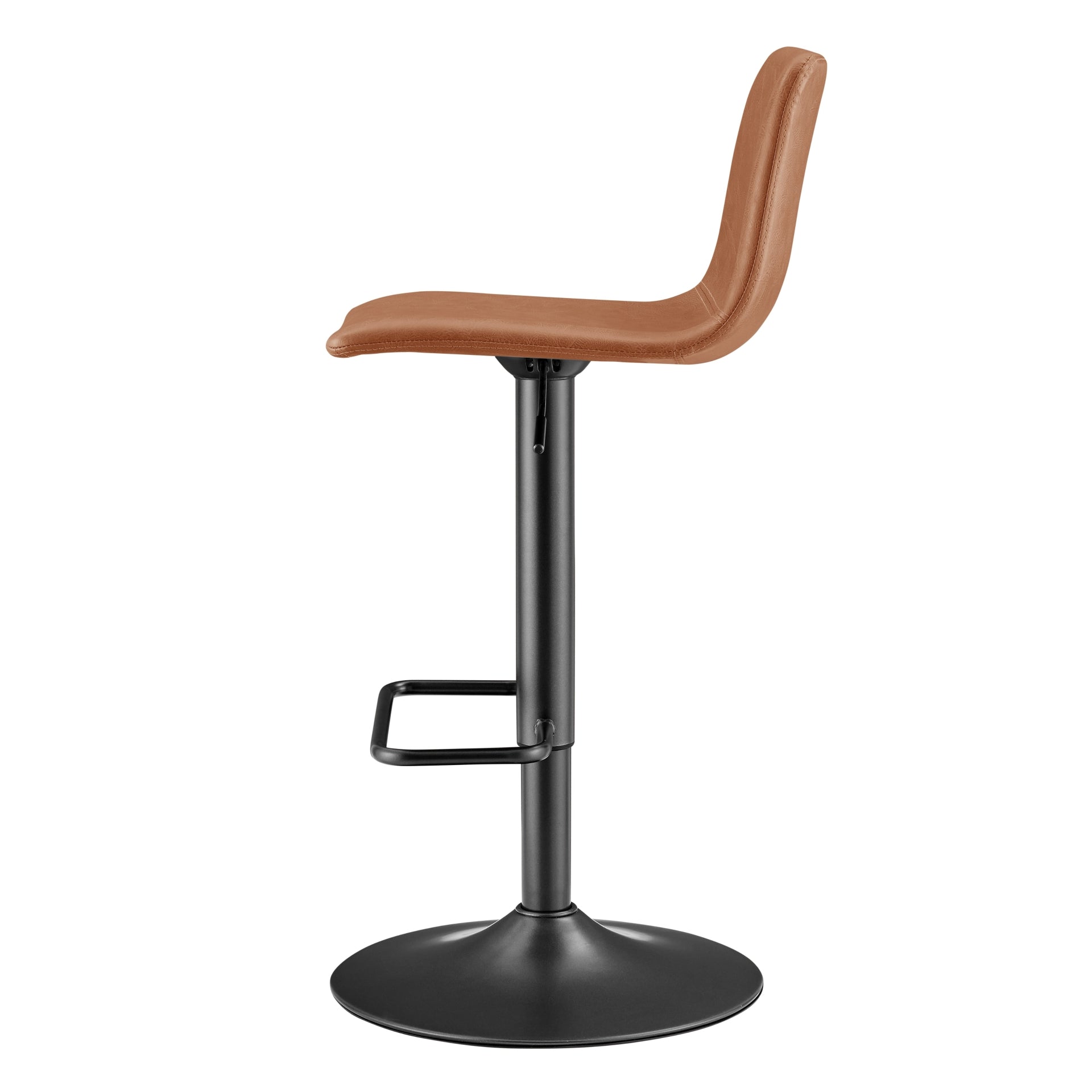 Bruce Faux Leather Gaslift Bar Swivel Stool (Set of 2) - What A Room