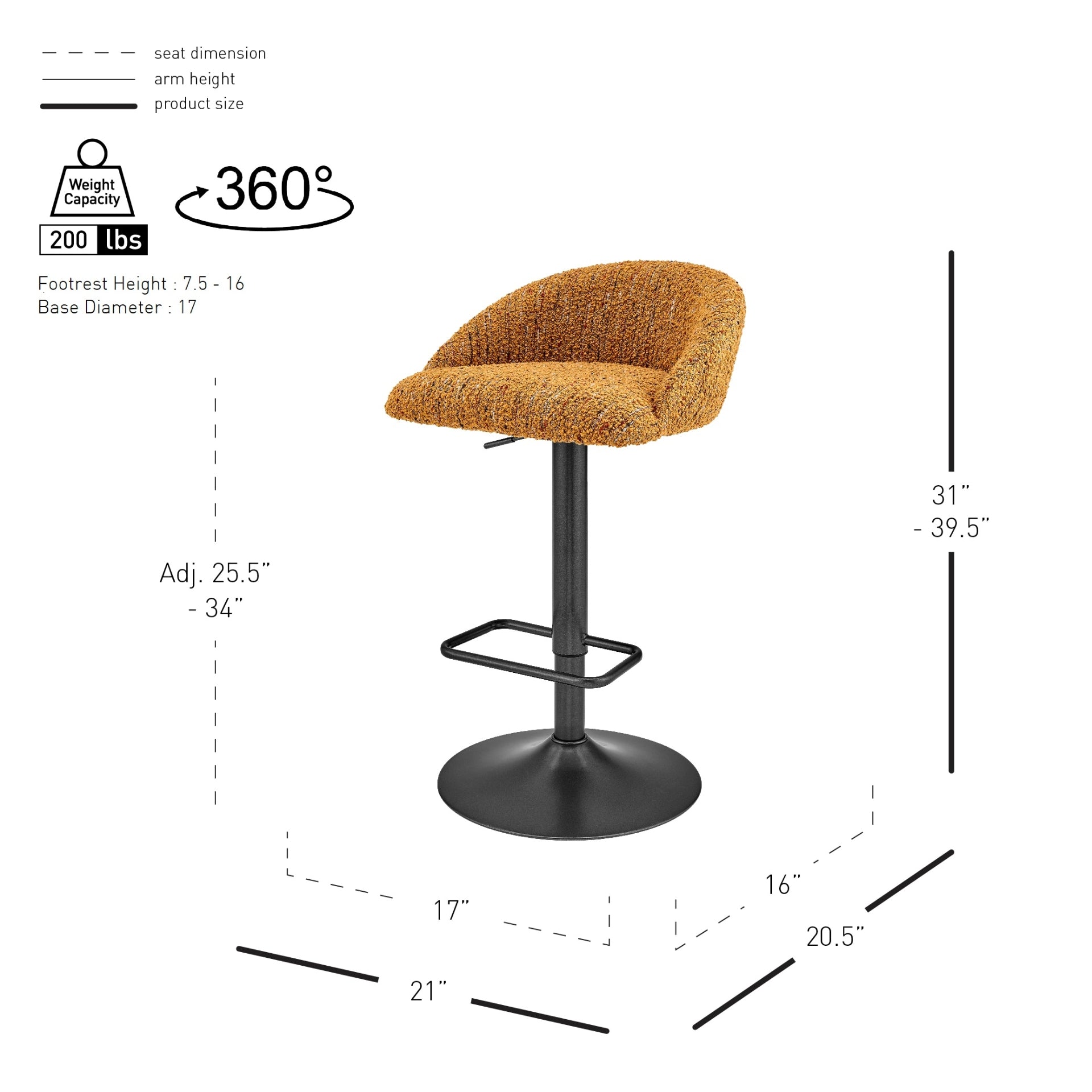 Jorrell Fabric Gaslift Swivel Bar Stool (Set of 2) - What A Room