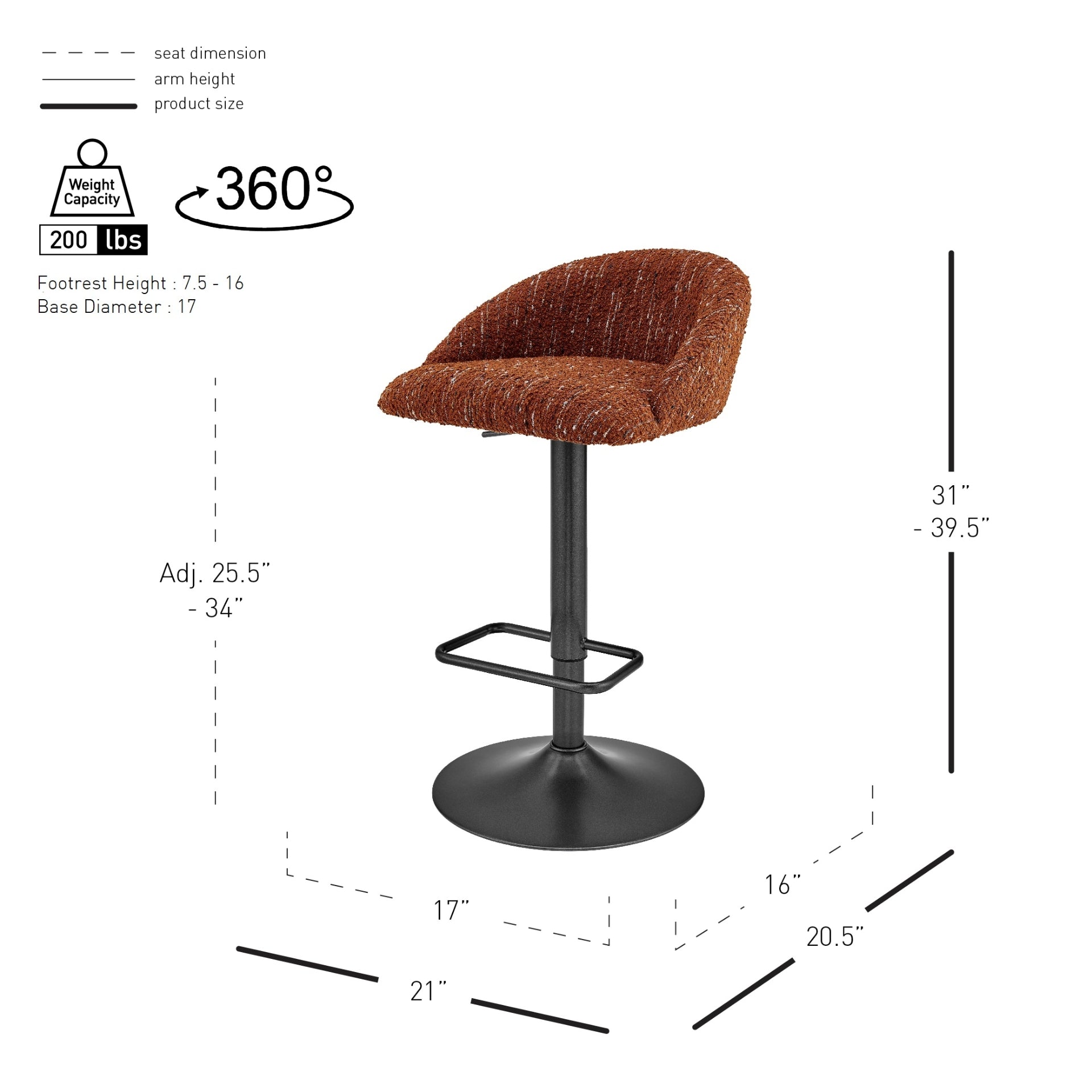 Jorrell Fabric Gaslift Swivel Bar Stool (Set of 2) - What A Room