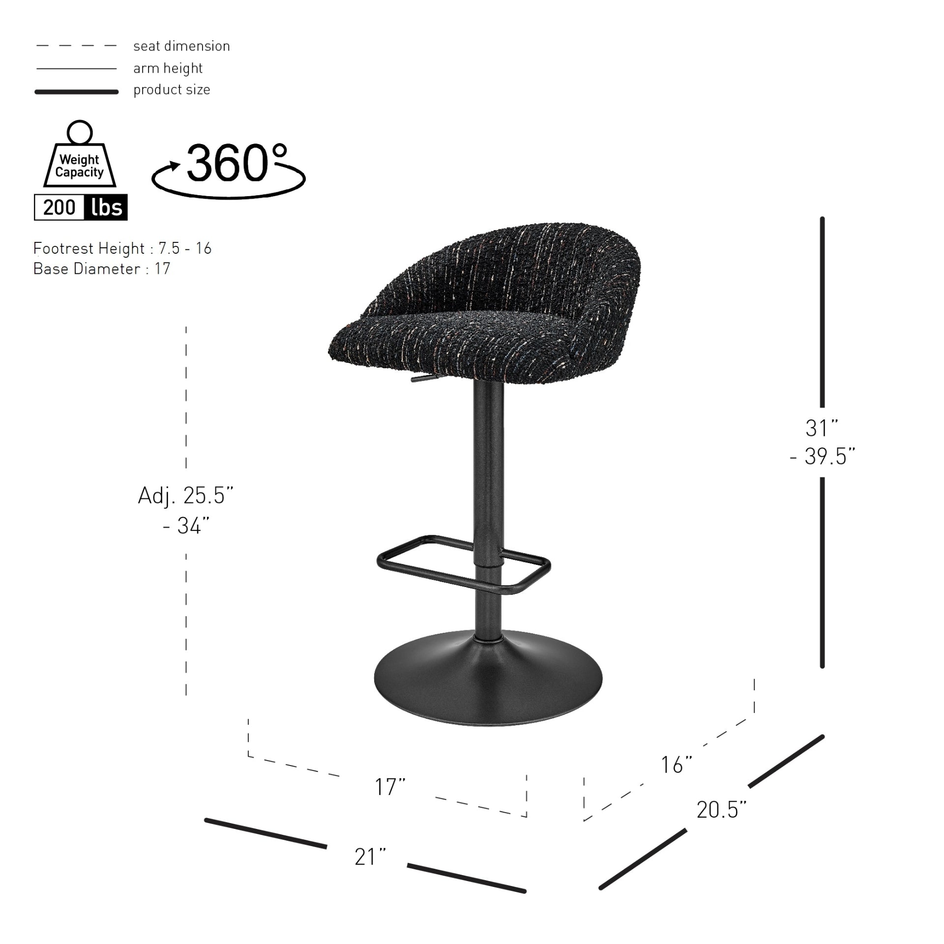 Jorrell Fabric Gaslift Swivel Bar Stool (Set of 2) - What A Room