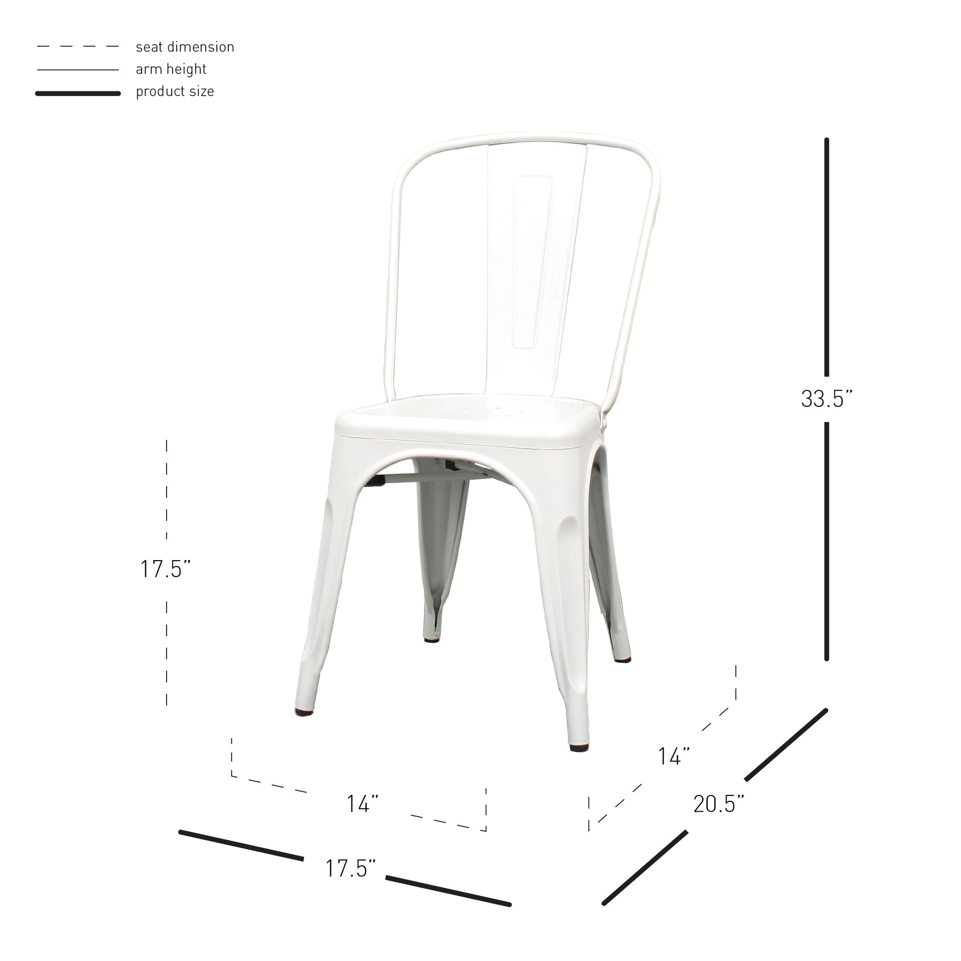 Metropolis Metal Dining Side Chair (Set of 4) - What A Room