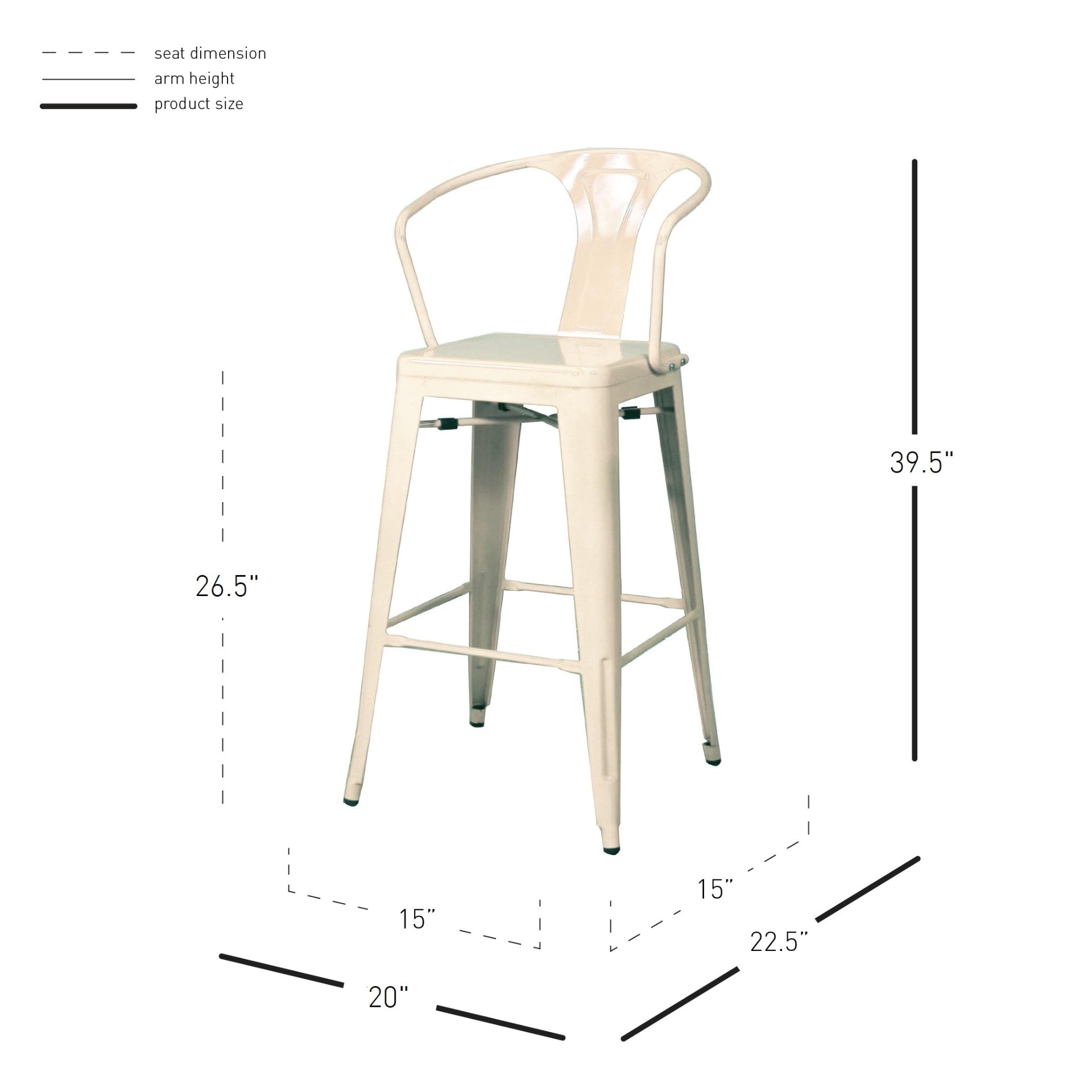 Metropolis Metal Counter Stool (Set of 4) - What A Room