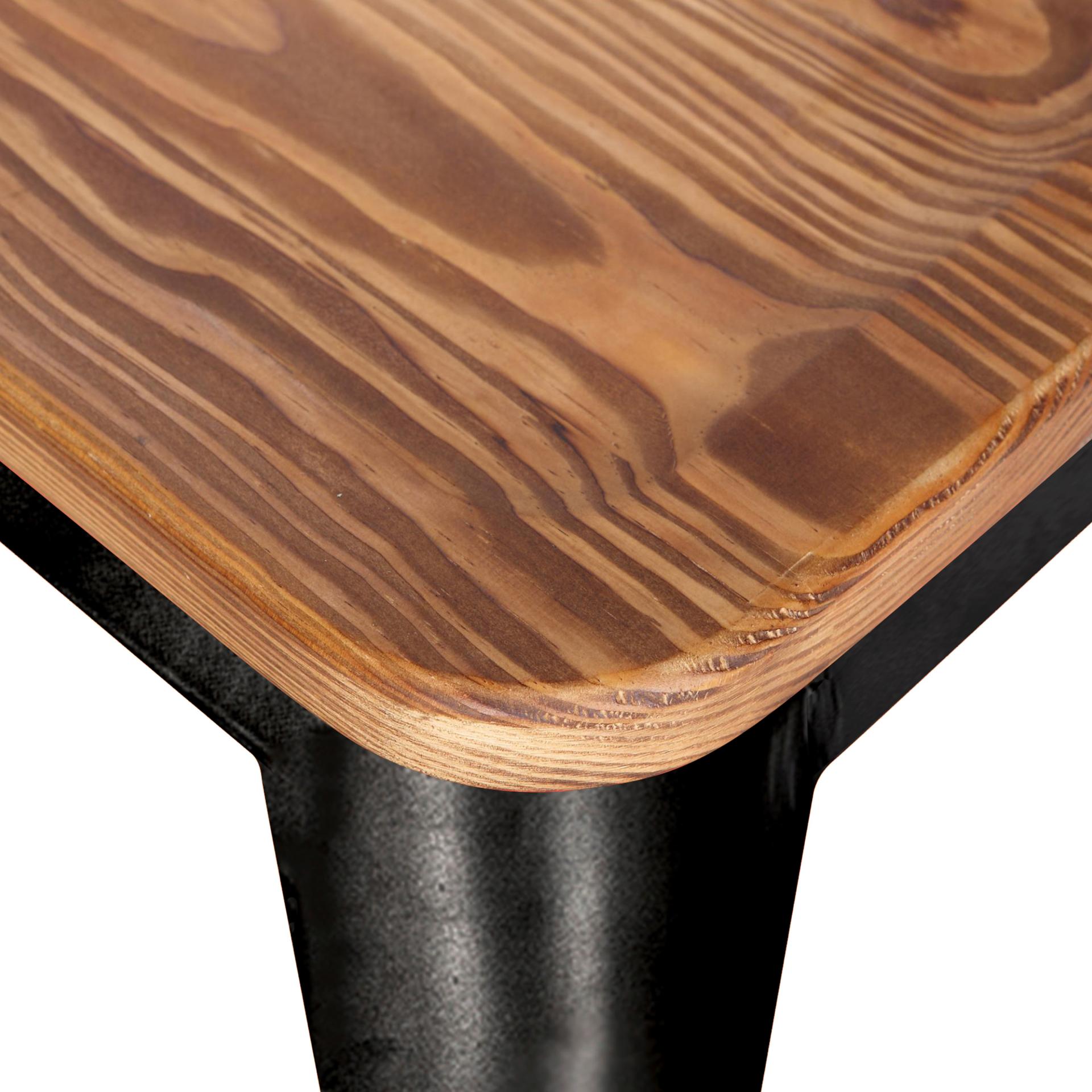Metropolis Metal Stool Wood Seat - What A Room