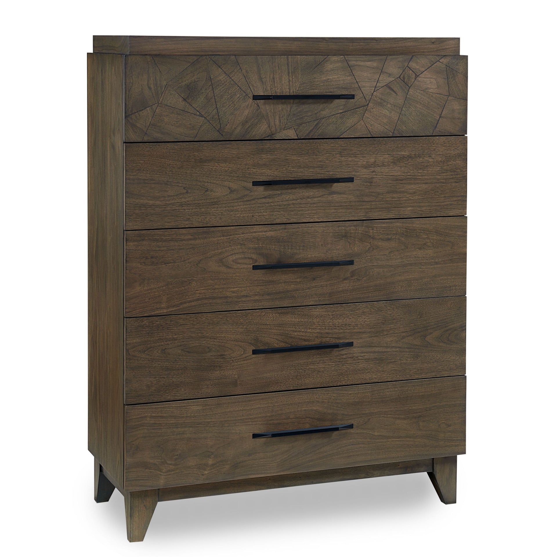 Broderick Five-Drawer Chest in Wild Oats Brown - What A Room