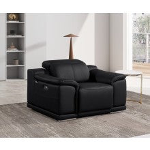9762 DivanItalia Modular Power Reclining Sofa Top Grain Italian Leather Sets - What A Room
