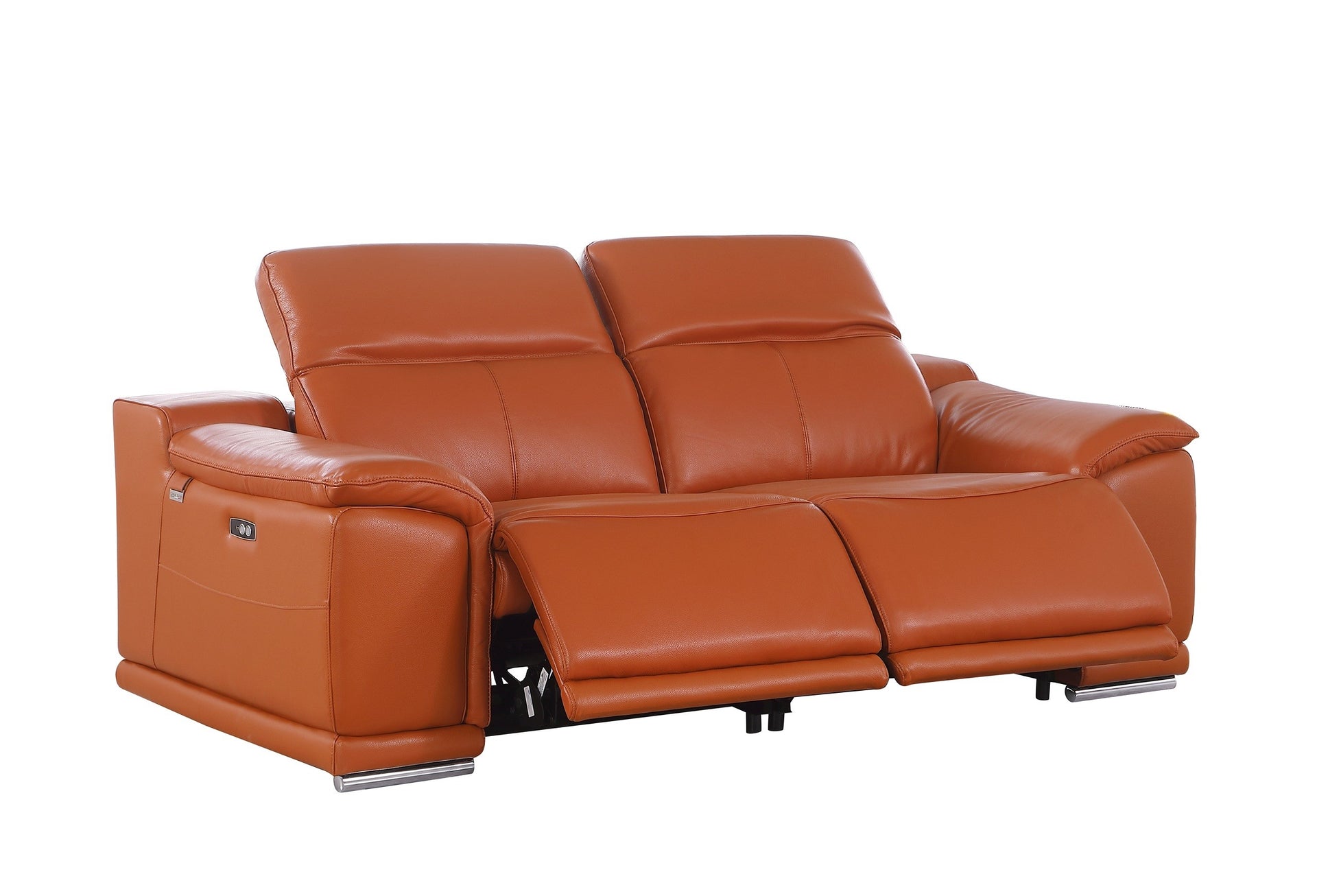 9762 DivanItalia Modular Power Reclining Sofa Top Grain Italian Leather Sets - What A Room