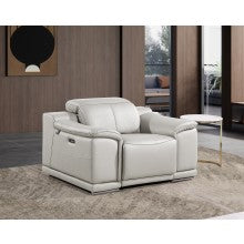 9762 DivanItalia Modular Power Reclining Sofa Top Grain Italian Leather Sets - What A Room