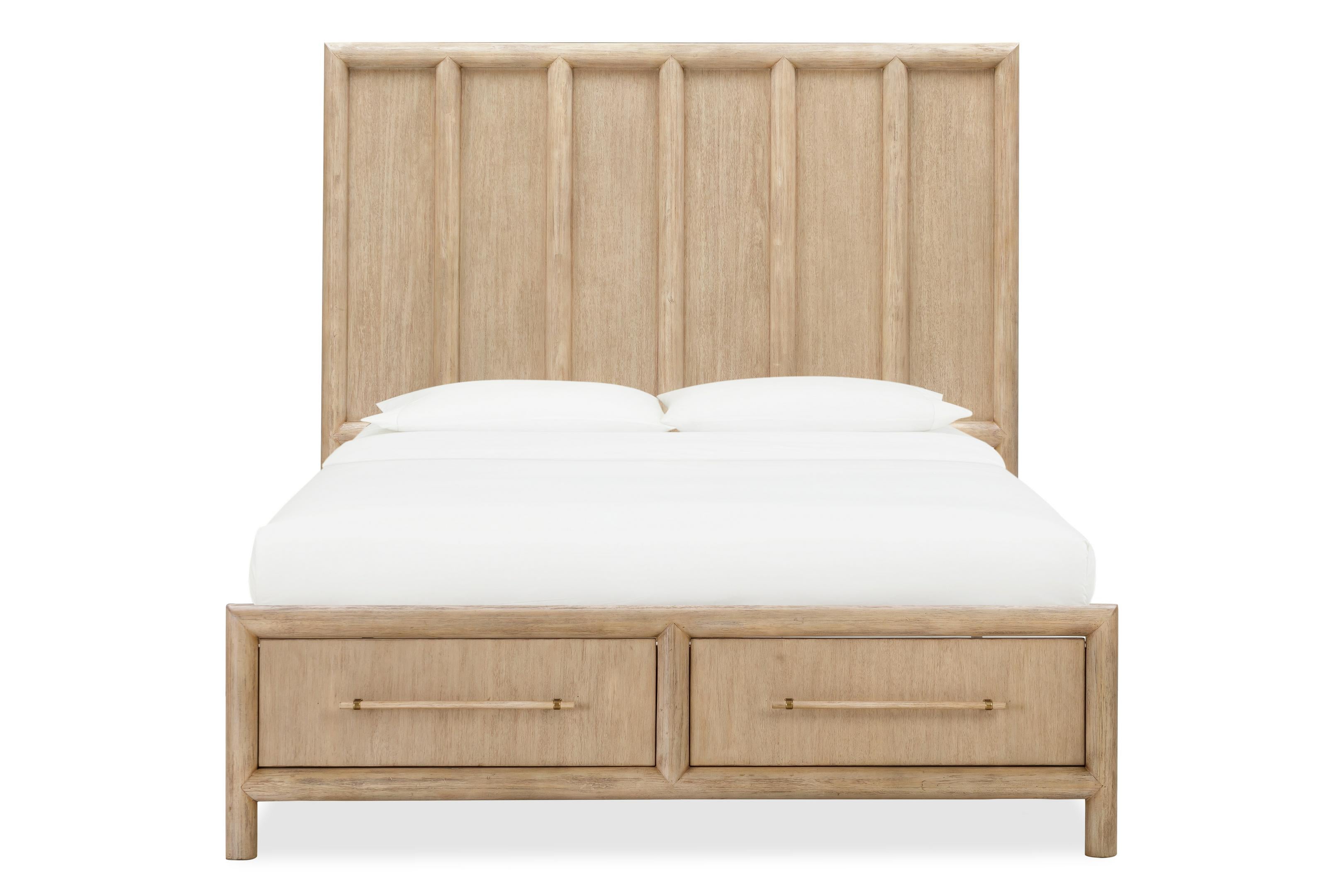 Dorsey Wooden Two Drawer Storage Bed in Granola - What A Room